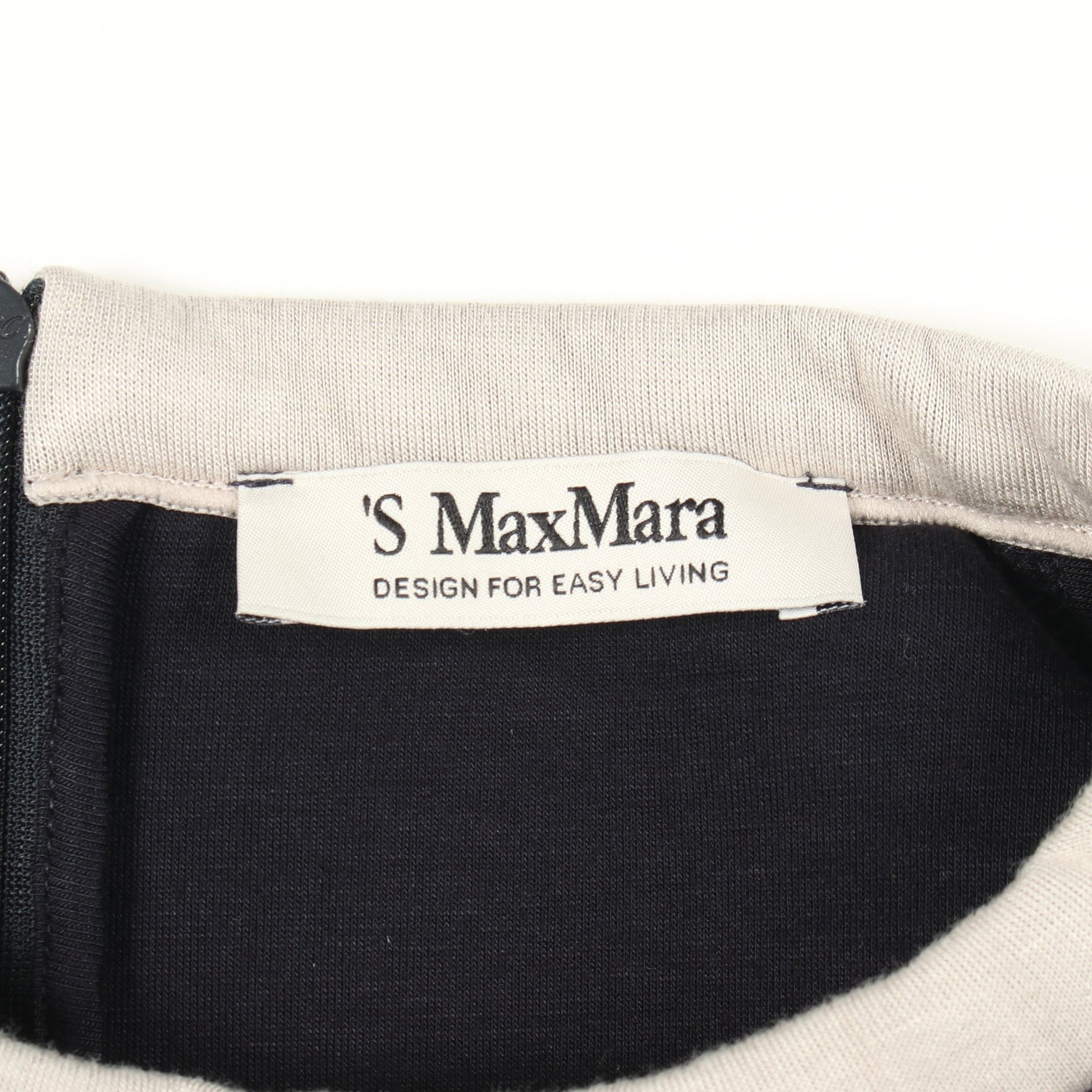 ノースリーブ ワンピース ビスコース ネイビー ライトグレー エスマックスマーラ ワンピース S Max Mara