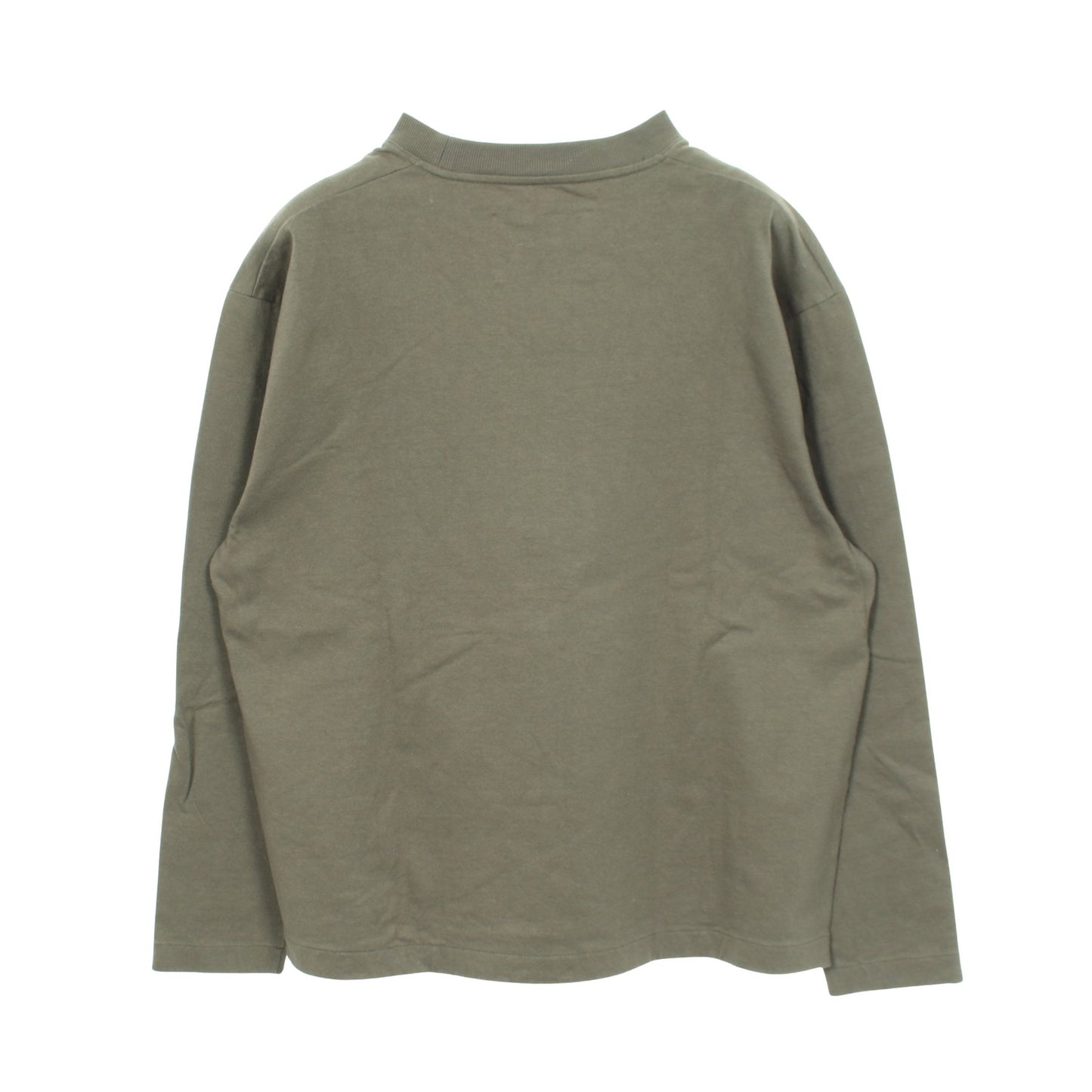 ロゴ 長袖Tシャツ コットン グレーグリーン ジルサンダー