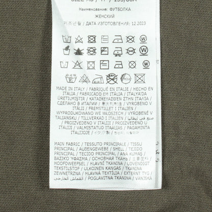 ロゴ 長袖Tシャツ コットン グレーグリーン ジルサンダー