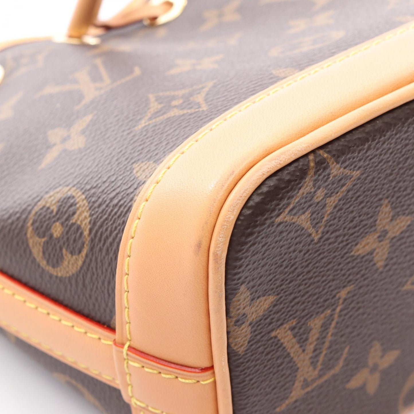 ナノ ノエ モノグラム 2WAY ハンドバッグ PVC レザー ブラウン ルイヴィトン バッグ LOUIS VUITTON