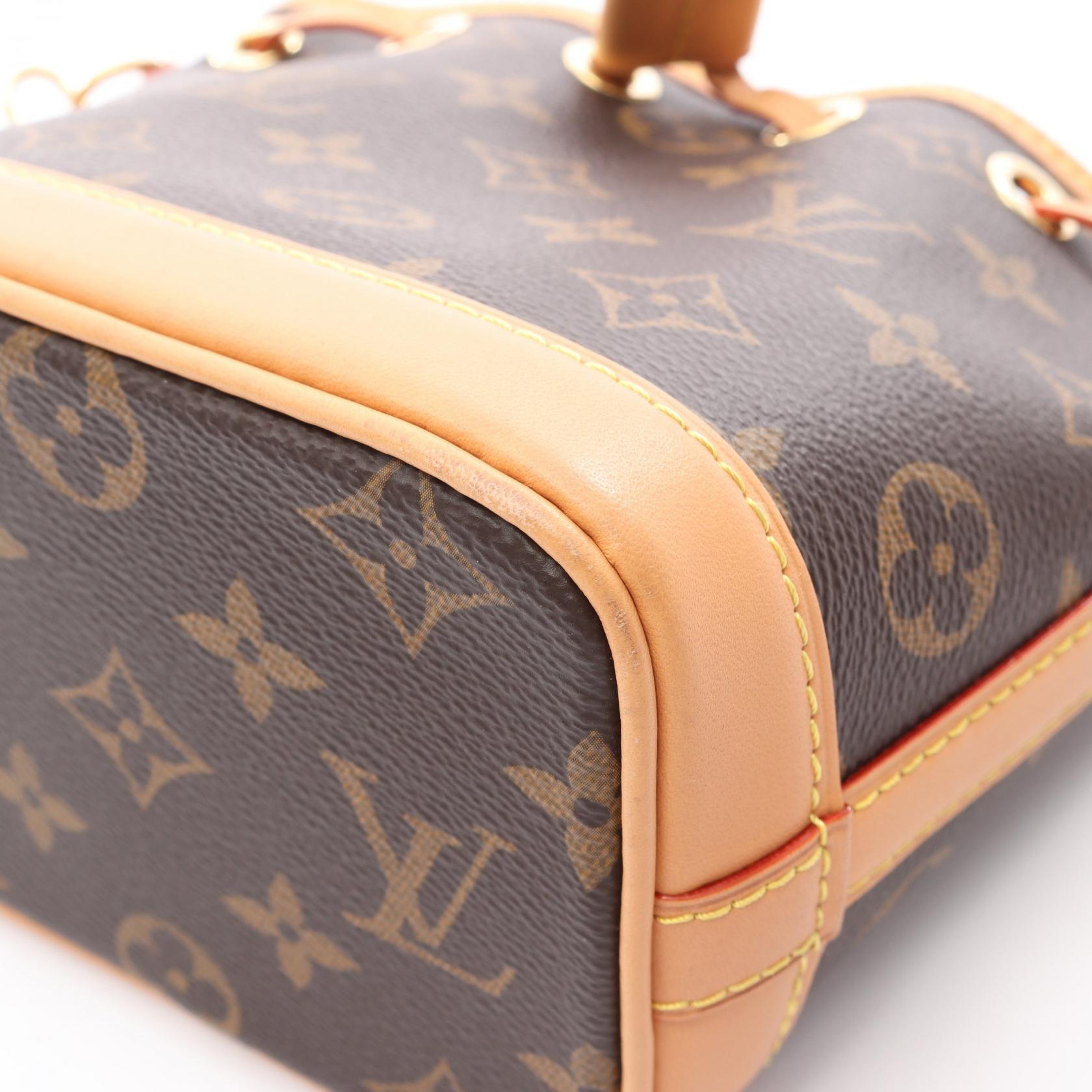 ナノ ノエ モノグラム 2WAY ハンドバッグ PVC レザー ブラウン ルイヴィトン バッグ LOUIS VUITTON