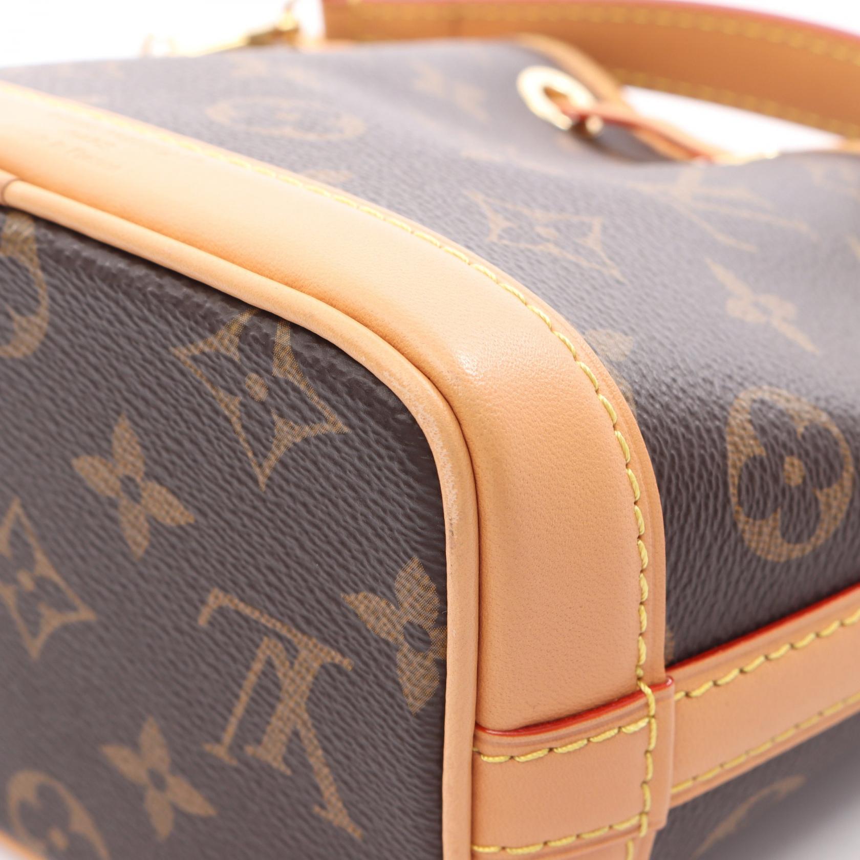 ナノ ノエ モノグラム 2WAY ハンドバッグ PVC レザー ブラウン ルイヴィトン バッグ LOUIS VUITTON