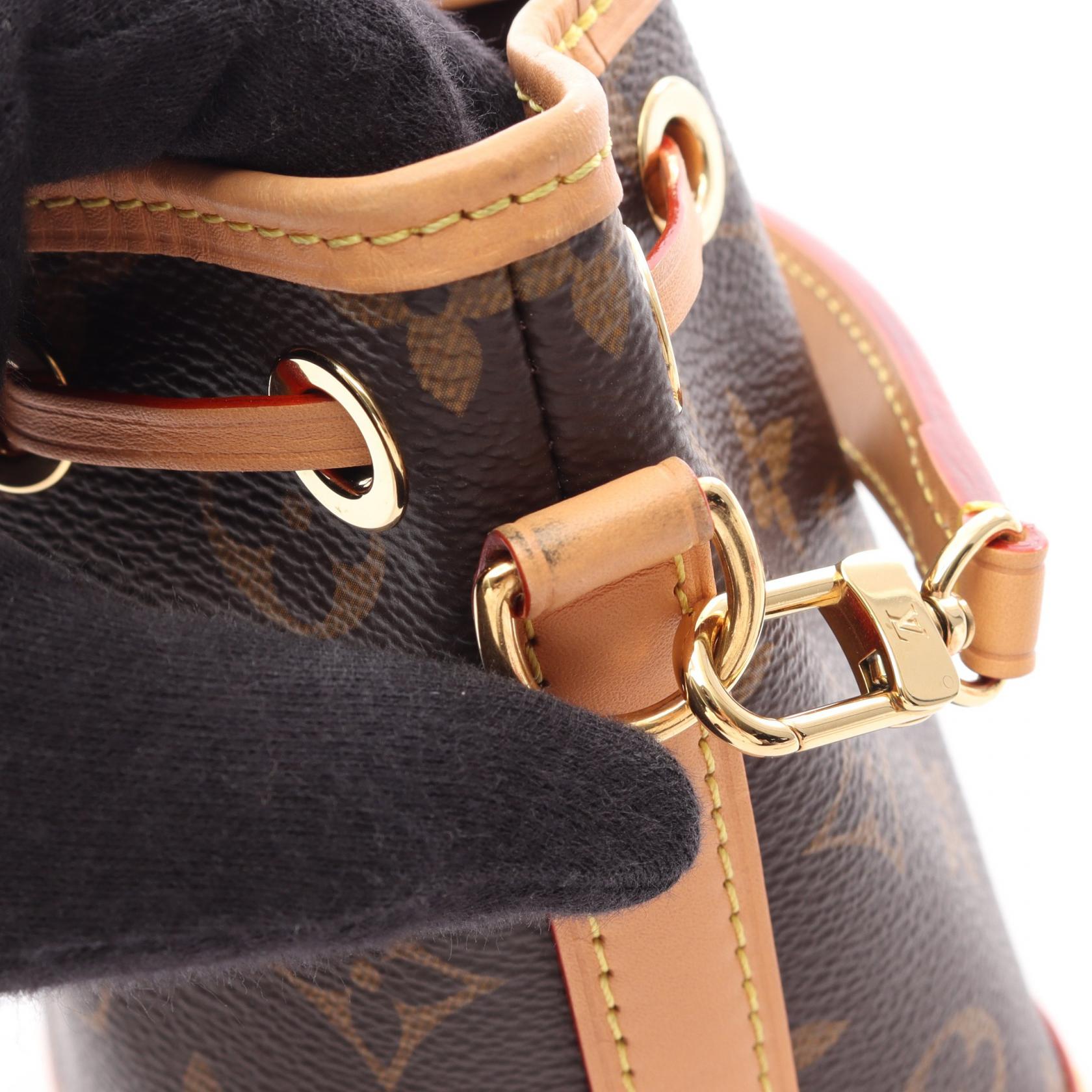 ナノ ノエ モノグラム 2WAY ハンドバッグ PVC レザー ブラウン ルイヴィトン バッグ LOUIS VUITTON