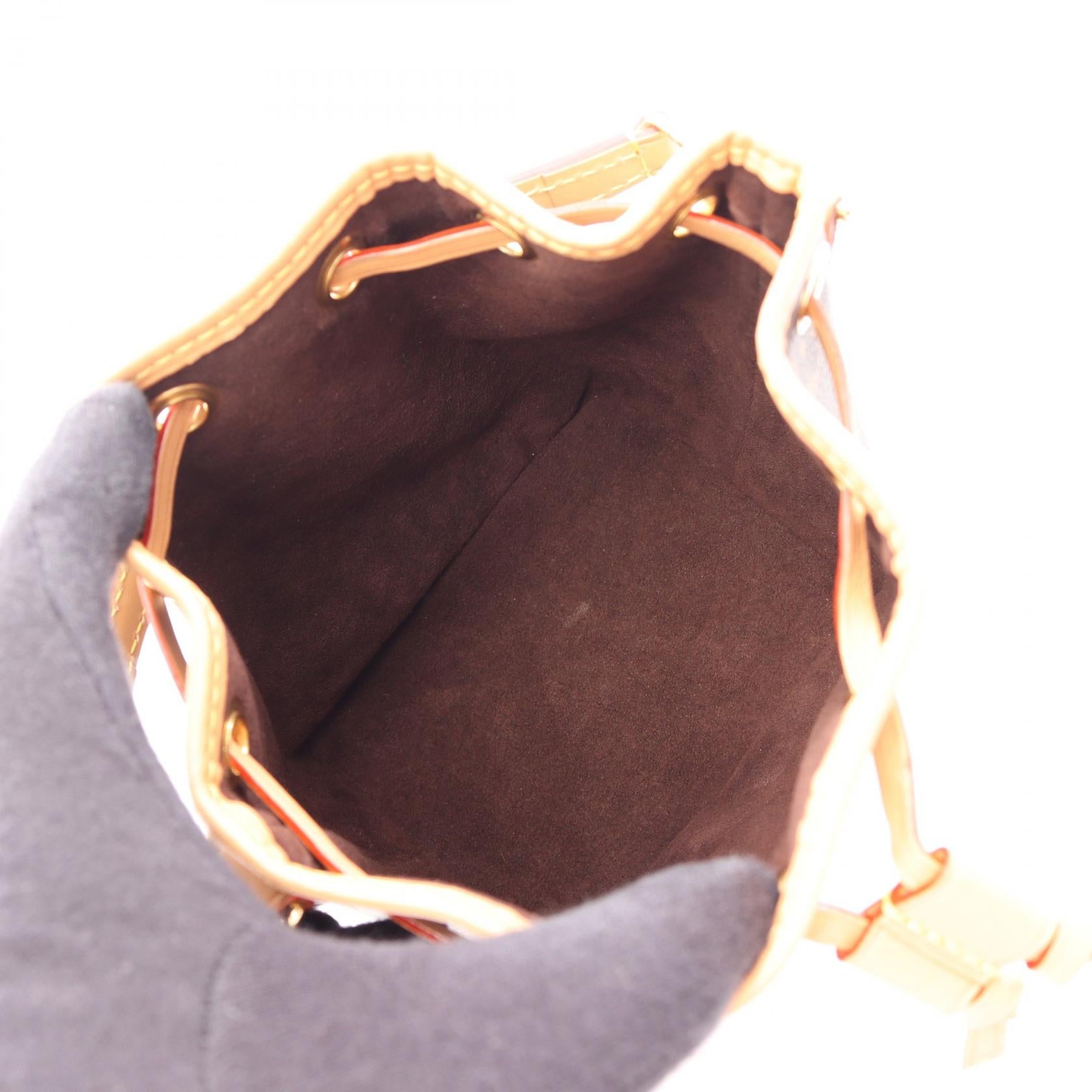 ナノ ノエ モノグラム 2WAY ハンドバッグ PVC レザー ブラウン ルイヴィトン バッグ LOUIS VUITTON