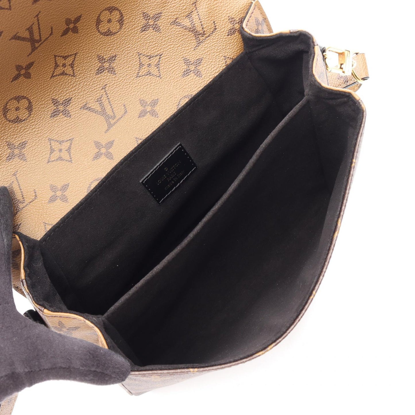 ポシェット メティス MM モノグラムリバース 2WAY ハンドバッグ PVC レザー ブラウン ブラック ルイヴィトン バッグ LOUIS VUITTON