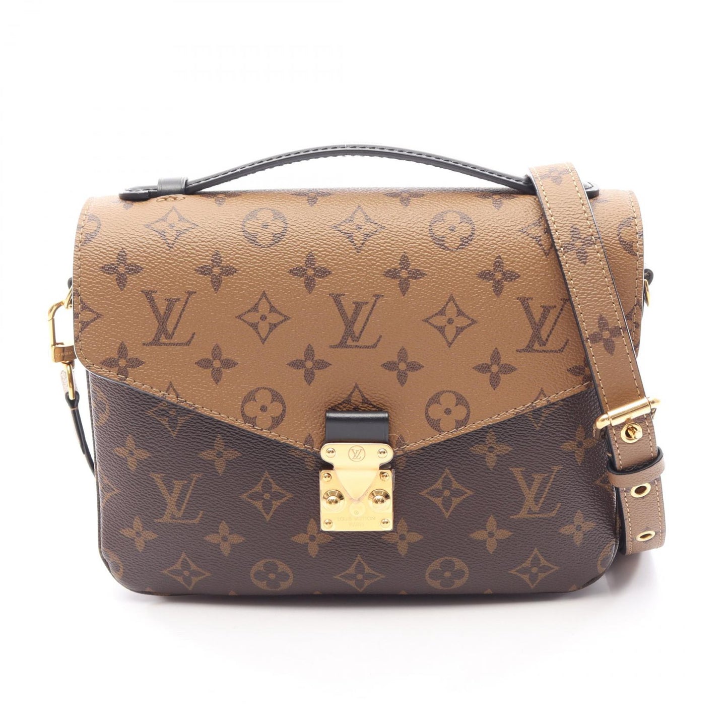 ポシェット メティス MM モノグラムリバース 2WAY ハンドバッグ PVC レザー ブラウン ブラック ルイヴィトン バッグ LOUIS VUITTON