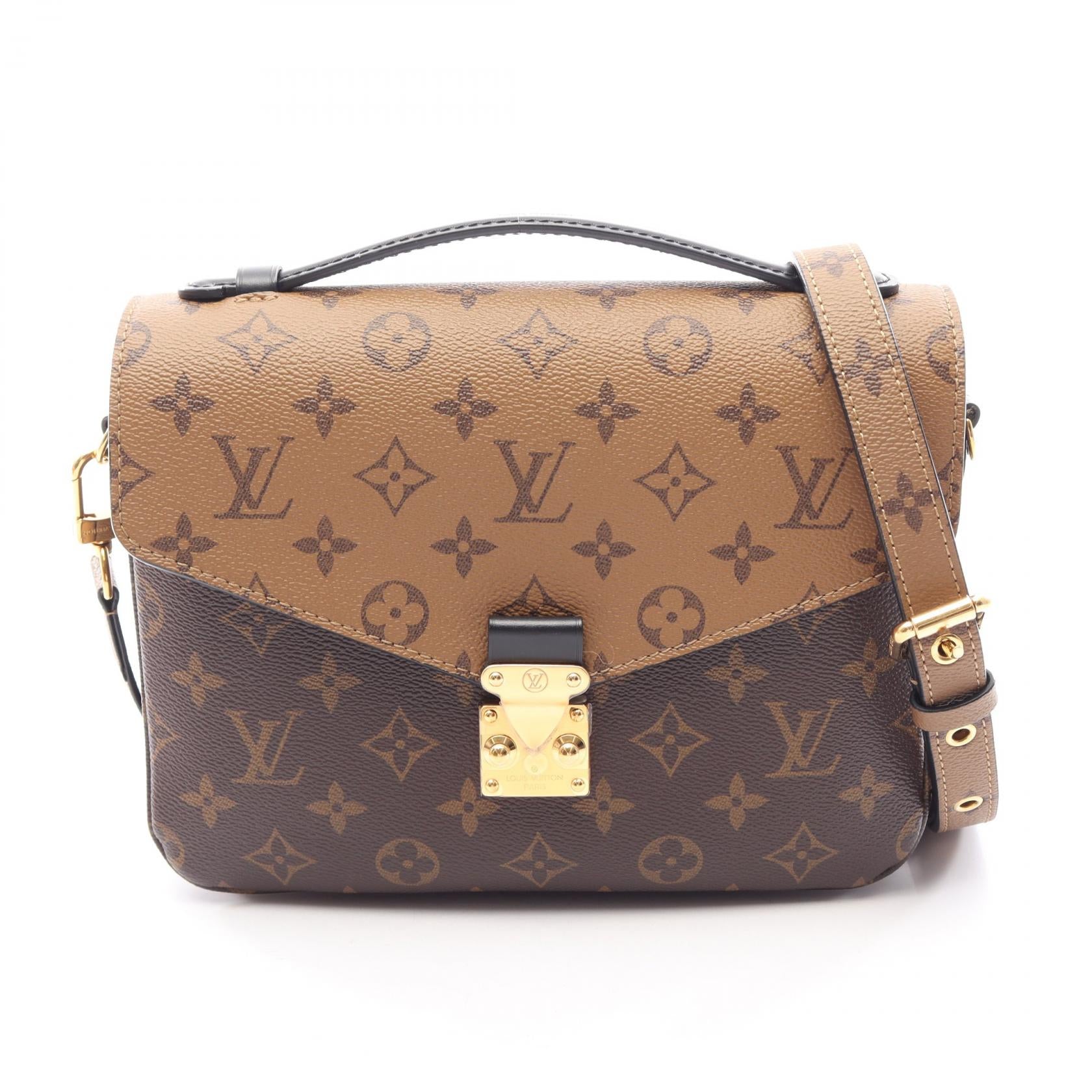 ポシェット メティス MM モノグラムリバース 2WAY ハンドバッグ PVC レザー ブラウン ブラック ルイヴィトン バッグ LOUIS VUITTON