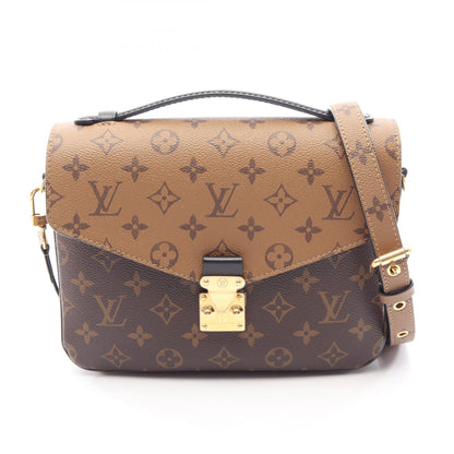 ポシェット メティス MM モノグラムリバース 2WAY ハンドバッグ PVC レザー ブラウン ブラック ルイヴィトン バッグ LOUIS VUITTON