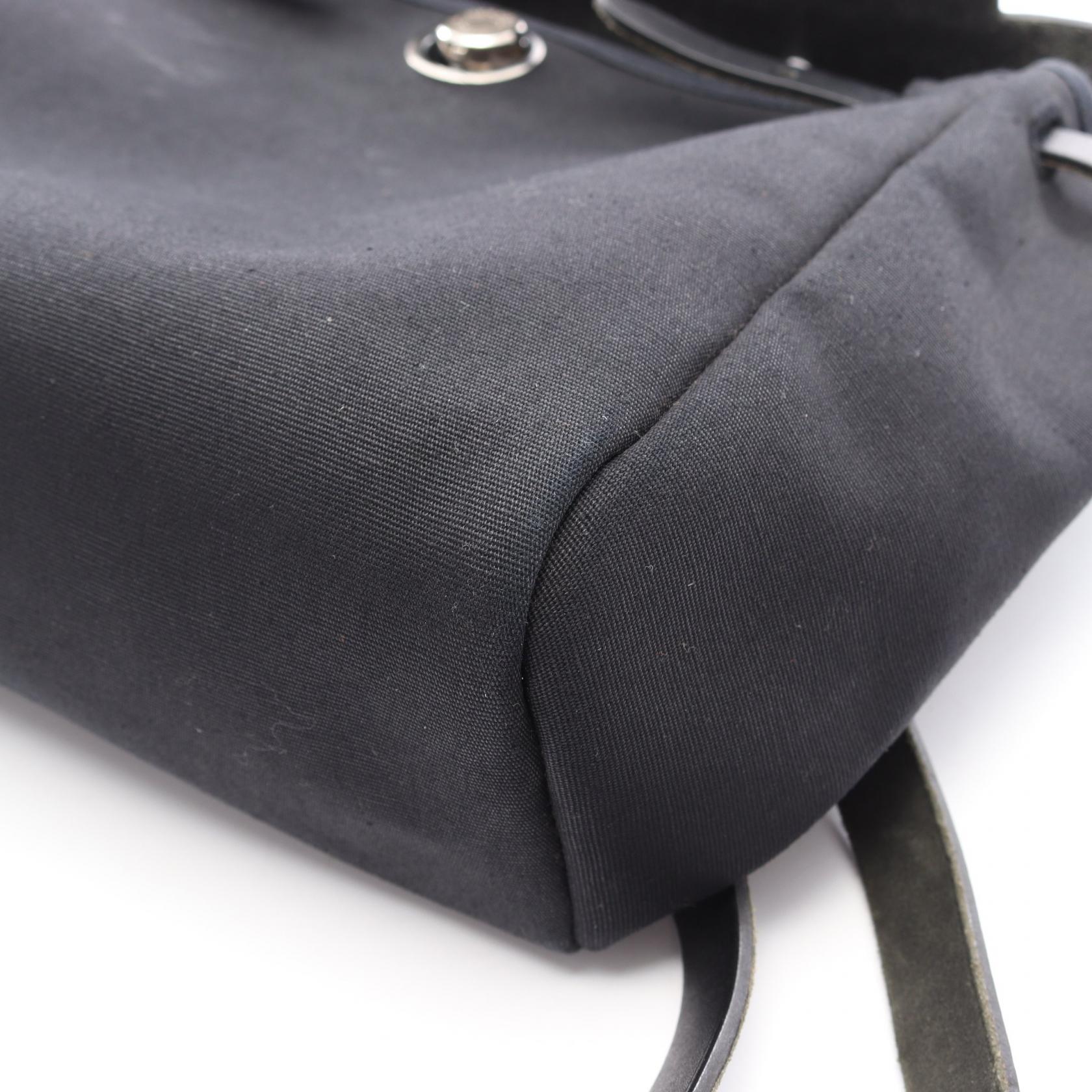 エールバッグ アドPM バックパック リュックサック ヴァッシュハンター トワルオフィシエ ブラック シルバー金具 □G刻印 エルメス バッグ HERMES