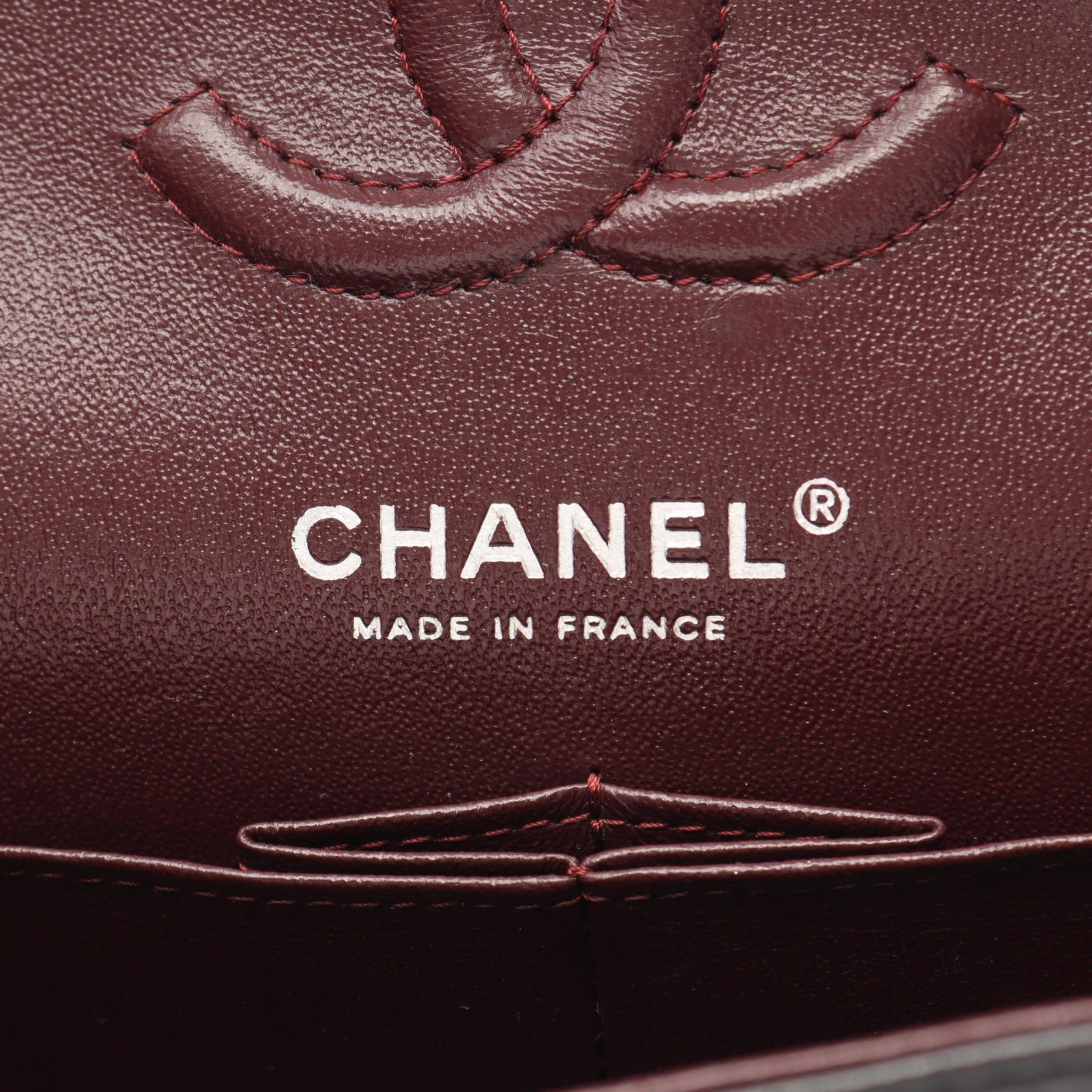 マトラッセ Wフラップ Wチェーンショルダーバッグ ラムスキン ブラック シルバー金具 シャネル バッグ CHANEL