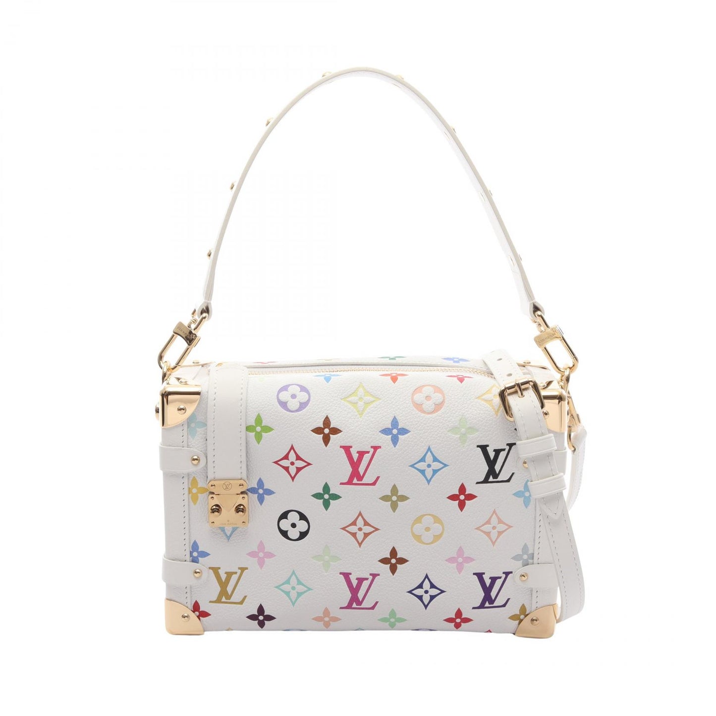 LV × TM サイドトランクMM モノグラムマルチカラー ブロン 2WAY ハンドバッグ PVC レザー ホワイト マルチカラー ルイヴィトン バッグ LOUIS VUITTON