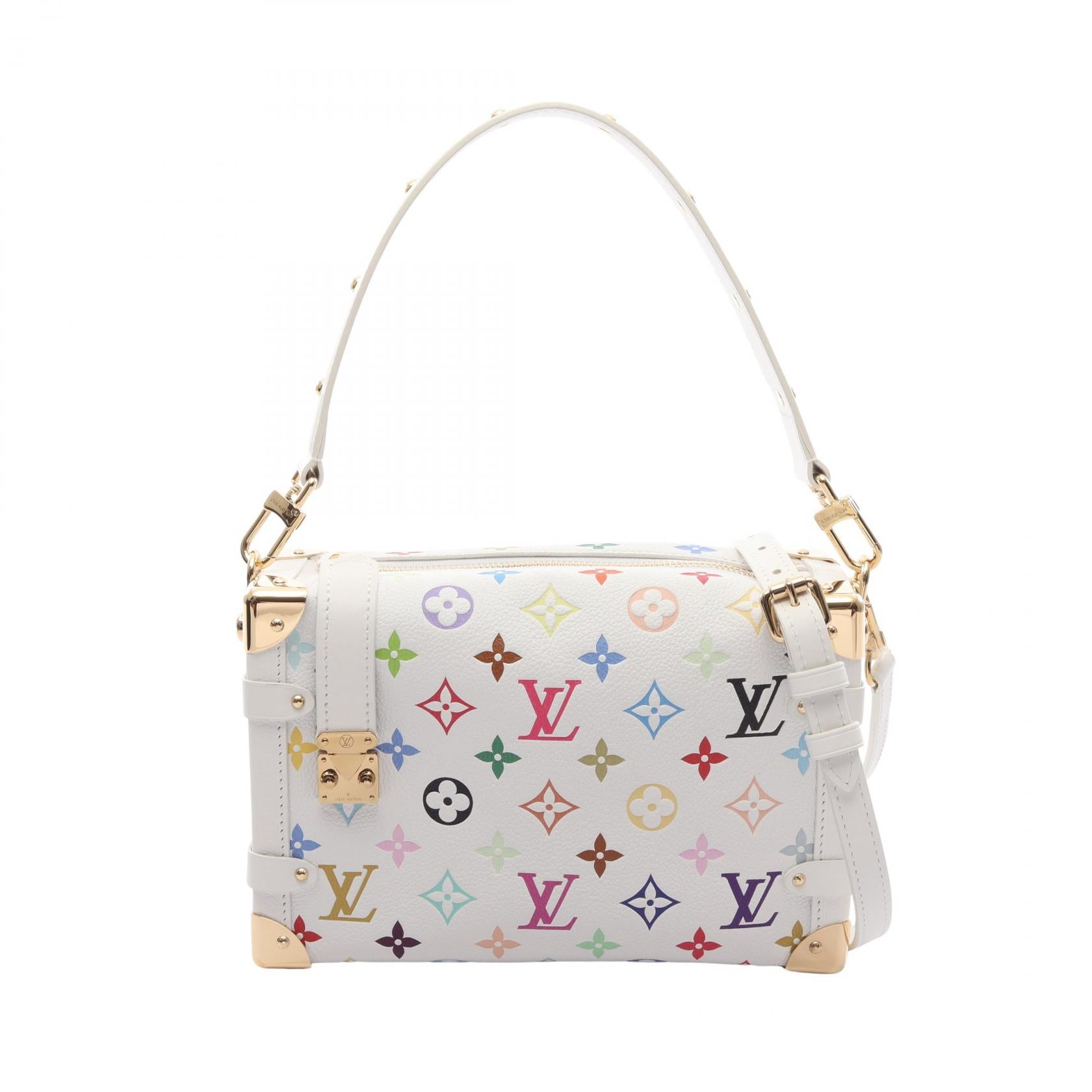 LV × TM サイドトランクMM モノグラムマルチカラー ブロン 2WAY ハンドバッグ PVC レザー ホワイト マルチカラー ルイヴィトン バッグ LOUIS VUITTON