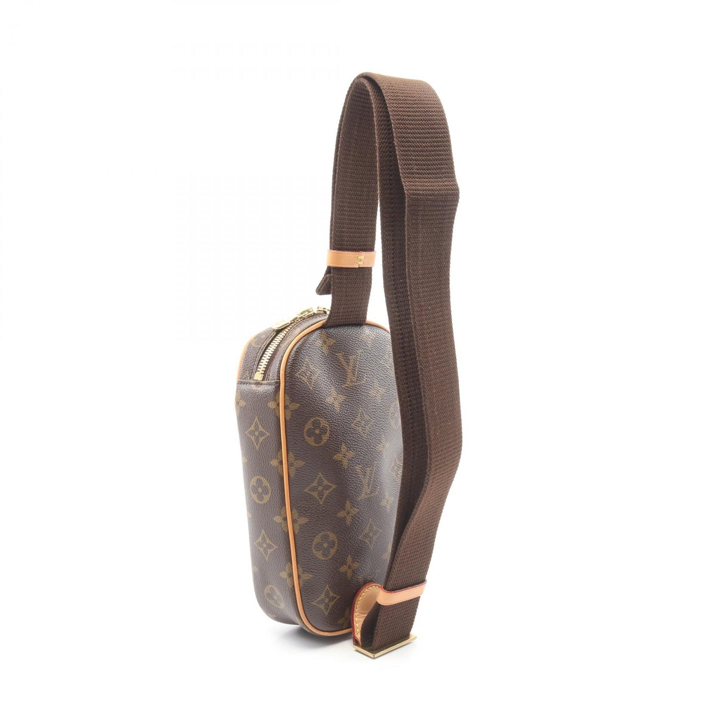ポシェットガンジュ モノグラム ボディバッグ PVC レザー ブラウン ルイヴィトン バッグ LOUIS VUITTON