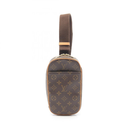 ポシェットガンジュ モノグラム ボディバッグ PVC レザー ブラウン ルイヴィトン バッグ LOUIS VUITTON