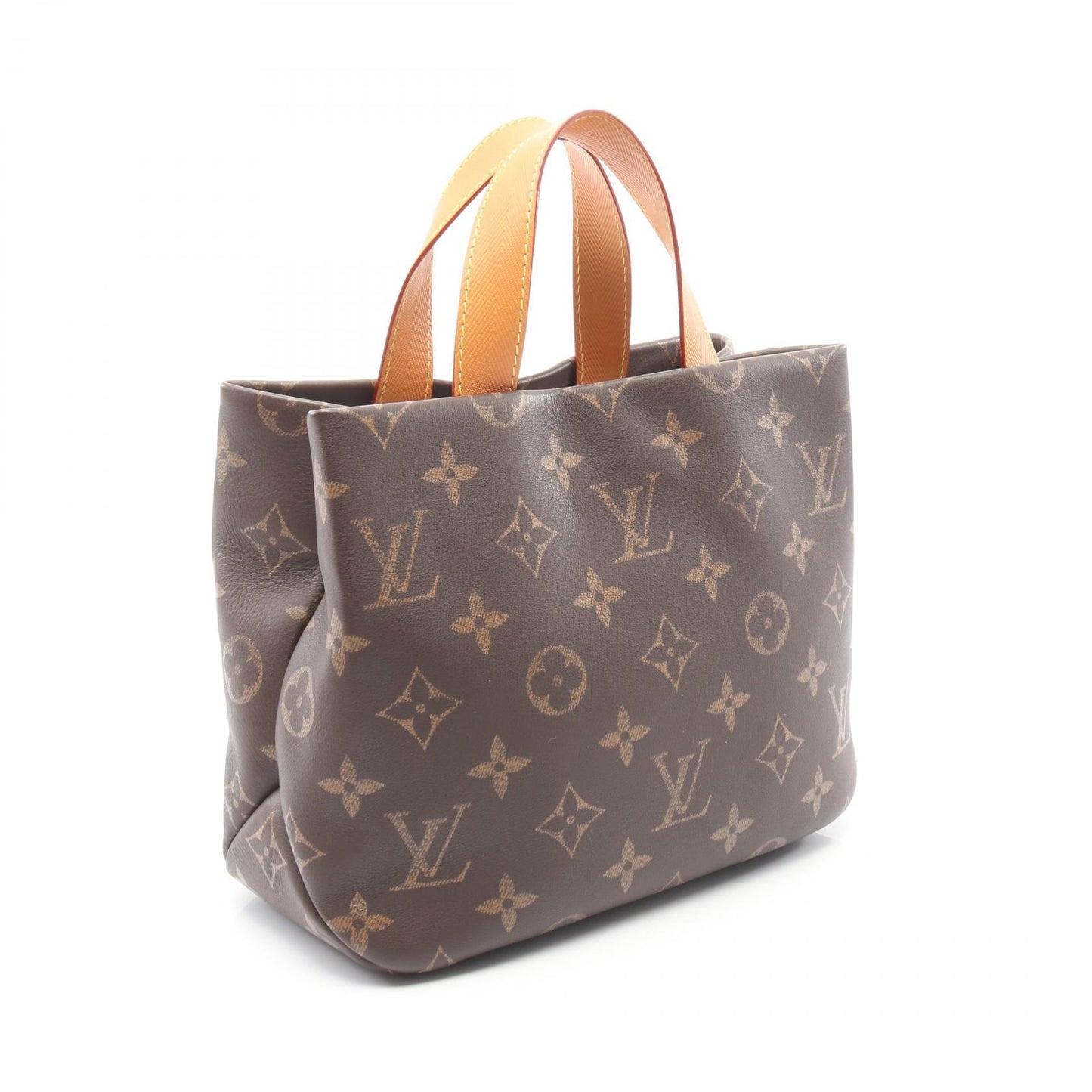ショッパー トートMINI 2WAY ハンドバッグ トートバッグ レザー ブラウン イエローブラウン ルイヴィトン バッグ LOUIS VUITTON