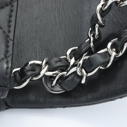 ミニマトラッセ チェーンショルダーバッグ ラムスキン ブラック シルバー金具 シャネル バッグ CHANEL