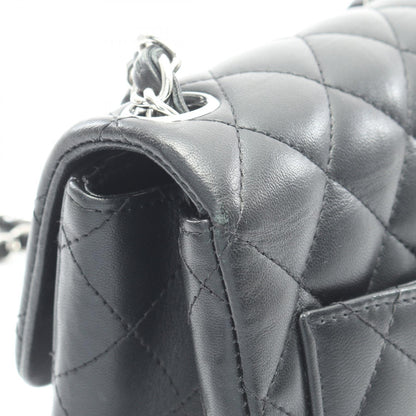ミニマトラッセ チェーンショルダーバッグ ラムスキン ブラック シルバー金具 シャネル バッグ CHANEL