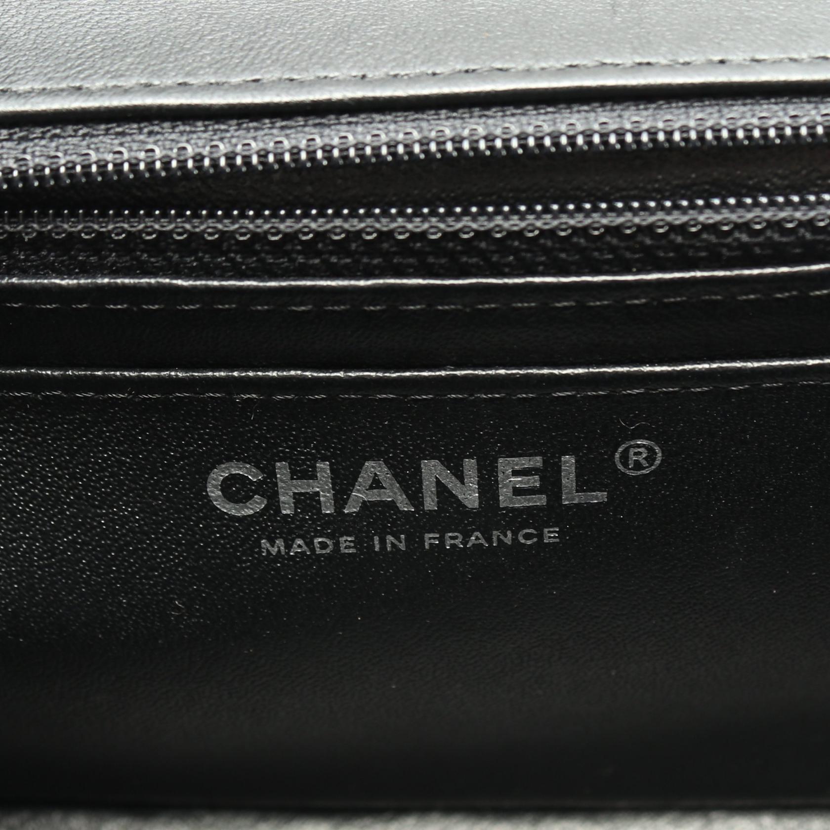 ミニマトラッセ チェーンショルダーバッグ ラムスキン ブラック シルバー金具 シャネル バッグ CHANEL