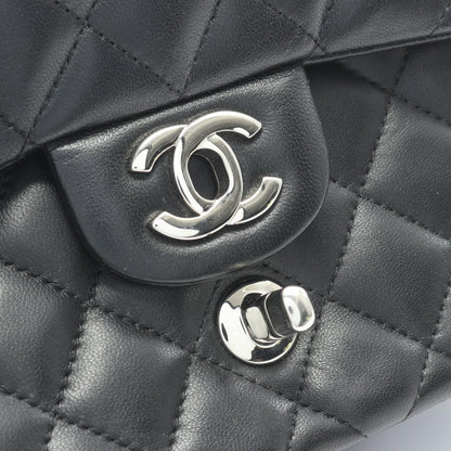 ミニマトラッセ チェーンショルダーバッグ ラムスキン ブラック シルバー金具 シャネル バッグ CHANEL