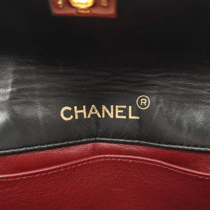 マトラッセ ミニ チェーンショルダーバッグ ラムスキン ブラック ゴールド金具 シャネル バッグ CHANEL