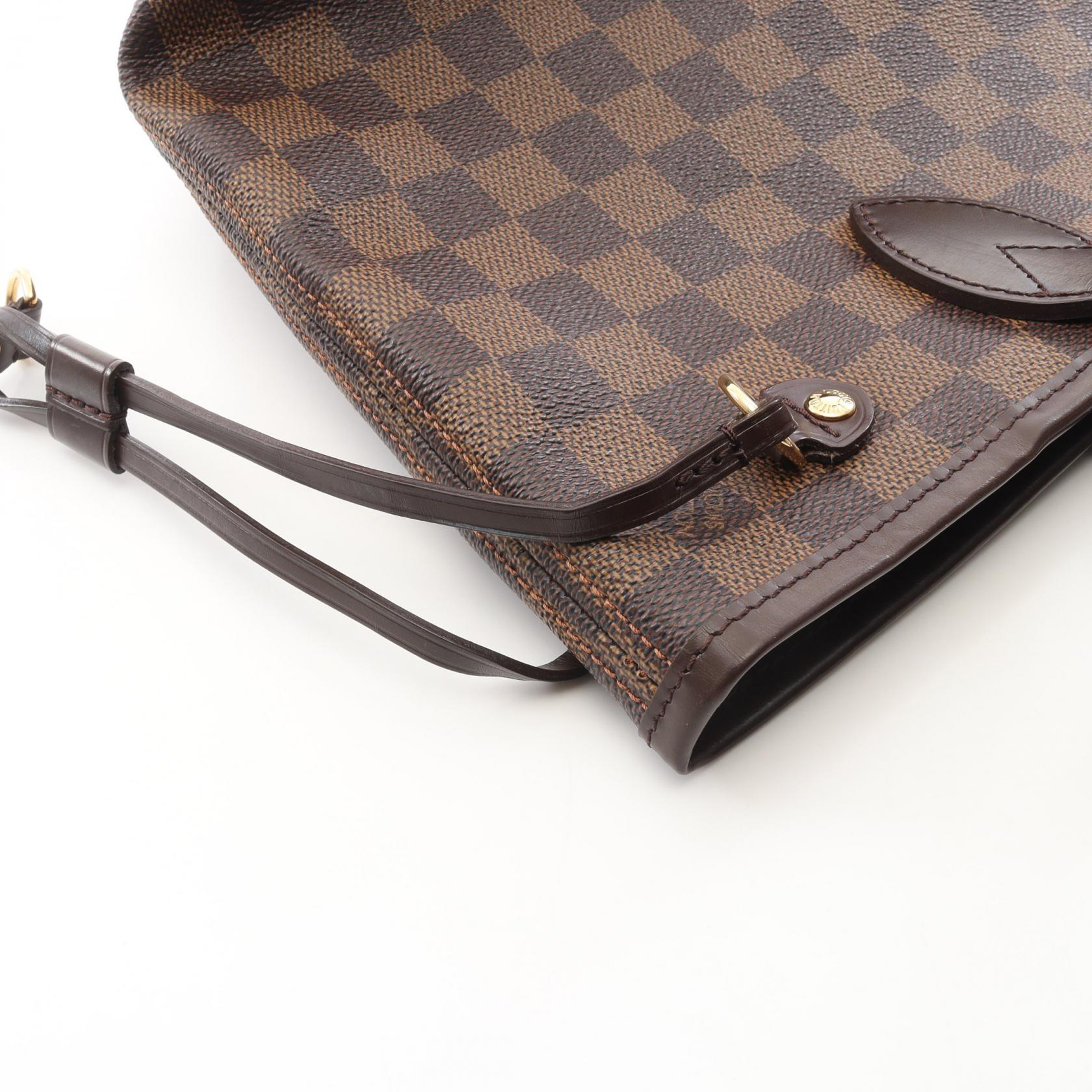 ネヴァーフルPM ダミエエベヌ ハンドバッグ トートバッグ PVC レザー ブラウン ルイヴィトン バッグ LOUIS VUITTON