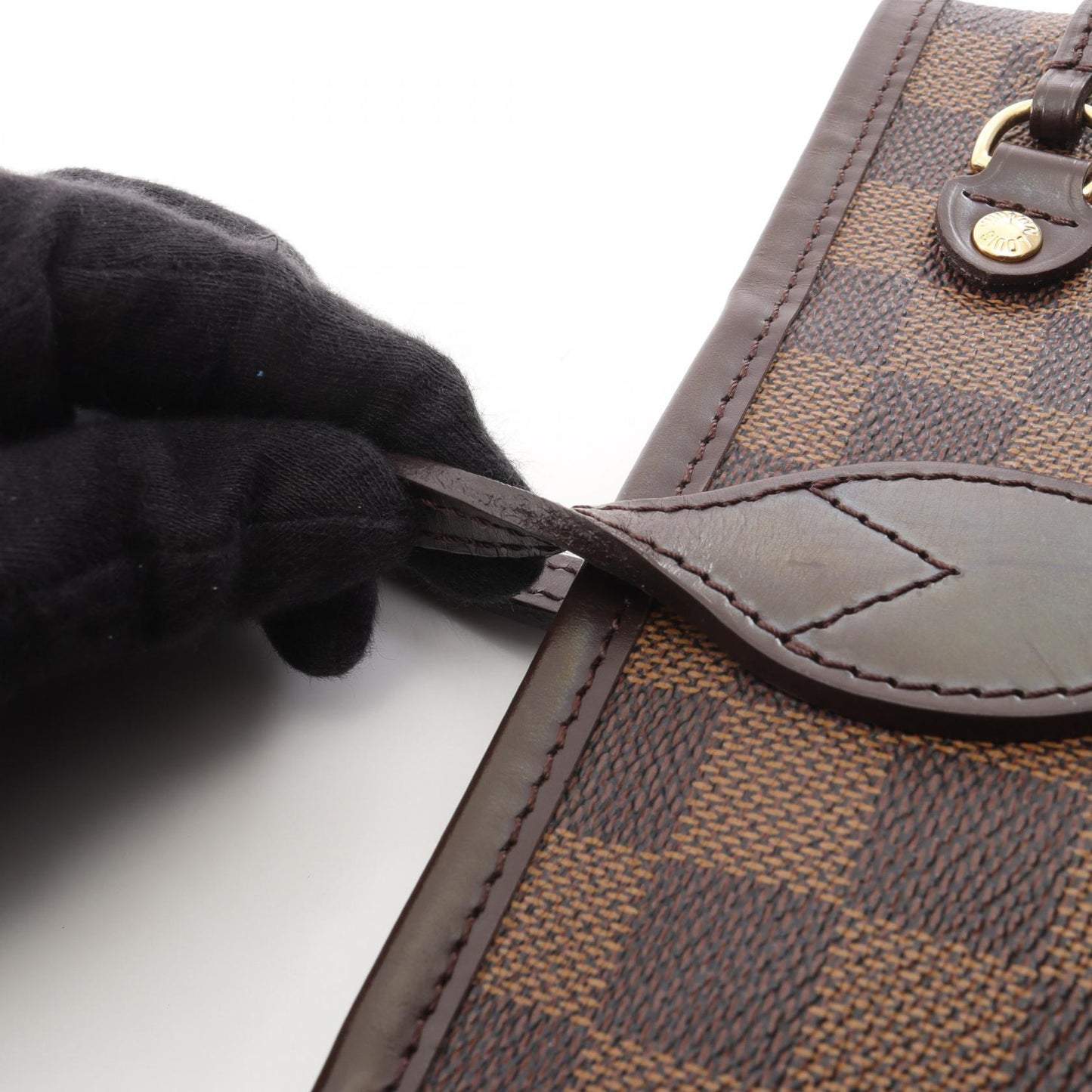 ネヴァーフルPM ダミエエベヌ ハンドバッグ トートバッグ PVC レザー ブラウン ルイヴィトン バッグ LOUIS VUITTON