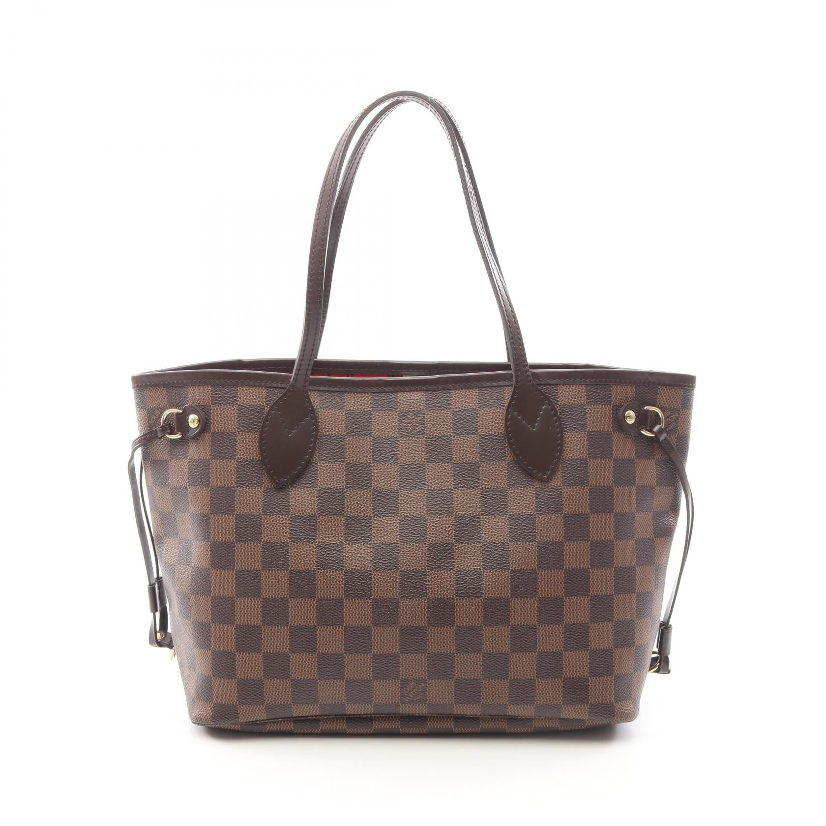 ネヴァーフルPM ダミエエベヌ ハンドバッグ トートバッグ PVC レザー ブラウン ルイヴィトン バッグ LOUIS VUITTON