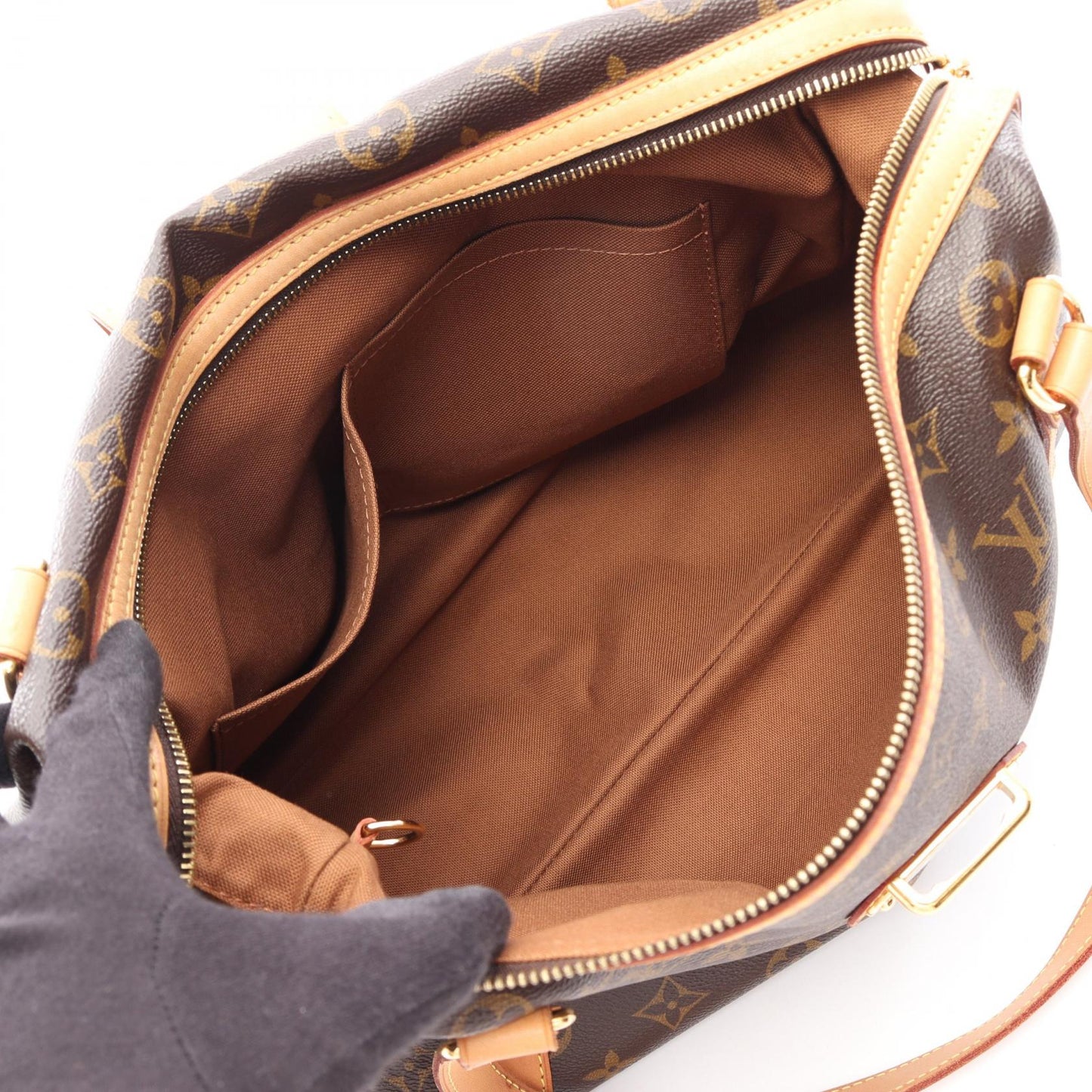 ストレーザPM モノグラム ショルダーバッグ PVC レザー ブラウン ルイヴィトン バッグ LOUIS VUITTON