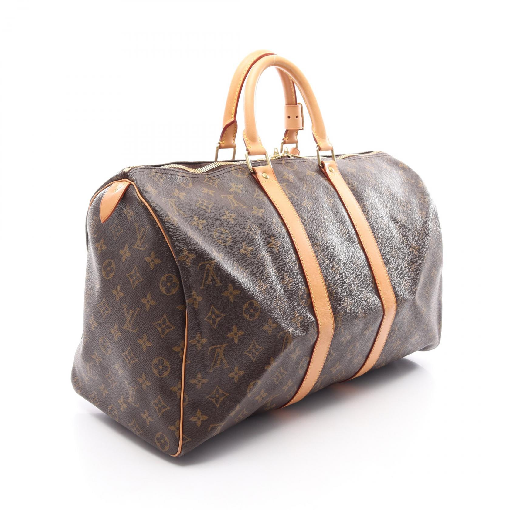 キーポル45 モノグラム ボストンバッグ PVC レザー ブラウン ルイヴィトン バッグ LOUIS VUITTON