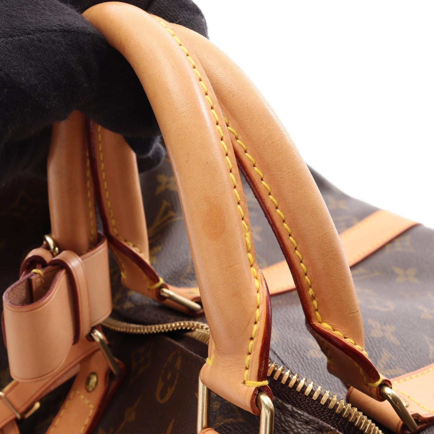 キーポル45 モノグラム ボストンバッグ PVC レザー ブラウン ルイヴィトン バッグ LOUIS VUITTON