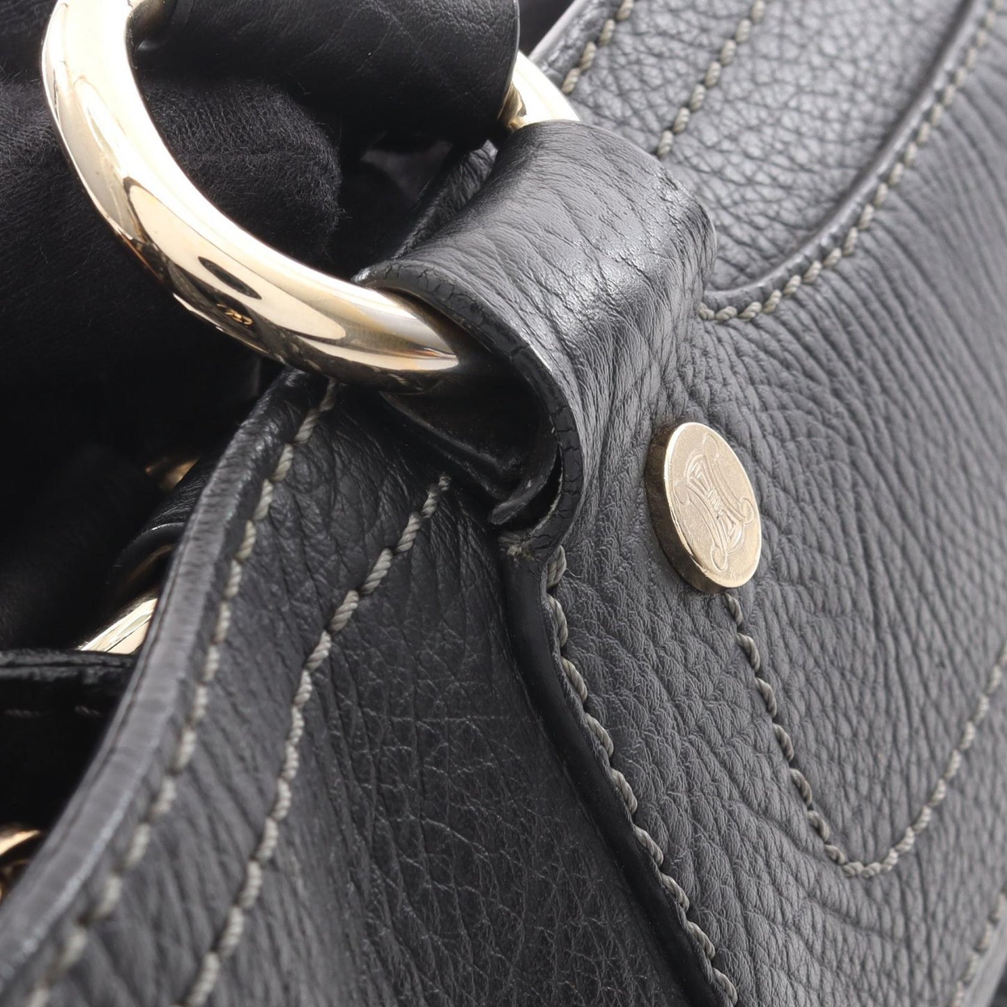 ブギーバッグ ハンドバッグ レザー ブラック セリーヌ バッグ CELINE