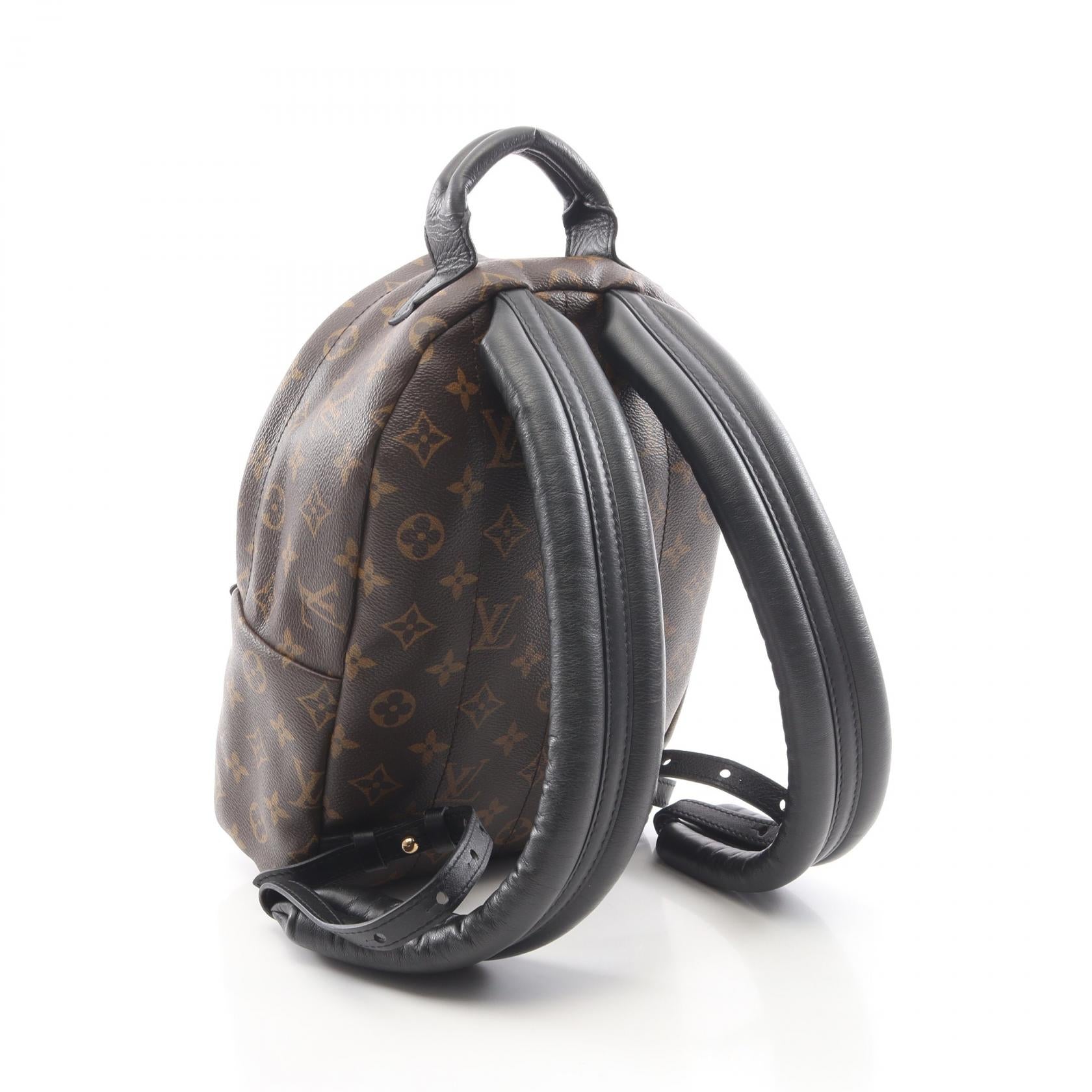 パームスプリングスPM モノグラム バックパック リュックサック PVC レザー ブラウン ブラック ルイヴィトン バッグ LOUIS VUITTON