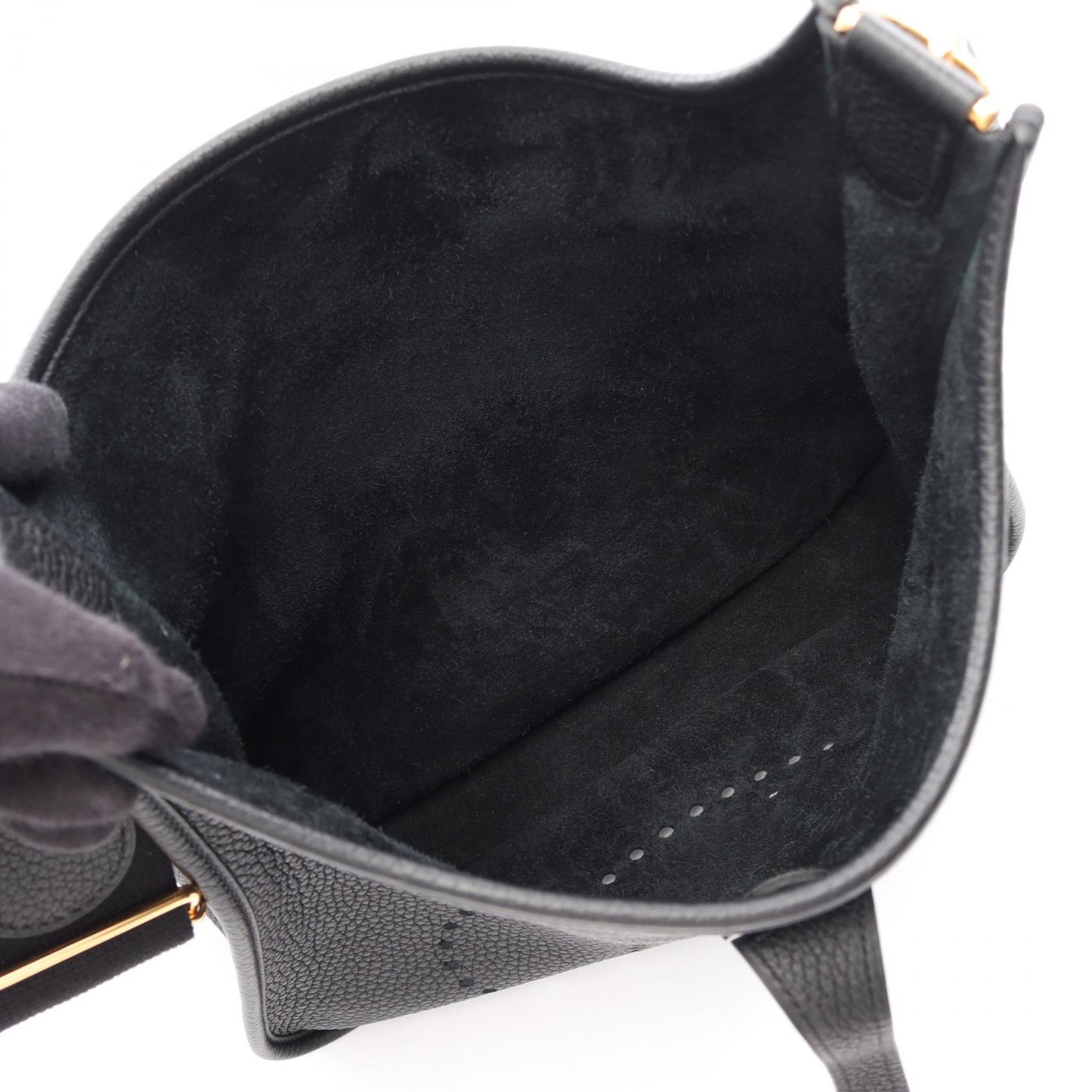 エヴリン 3 トロワ PM ショルダーバッグ トリヨンクレマンス ブラック ゴールド金具 U刻印 エルメス バッグ HERMES