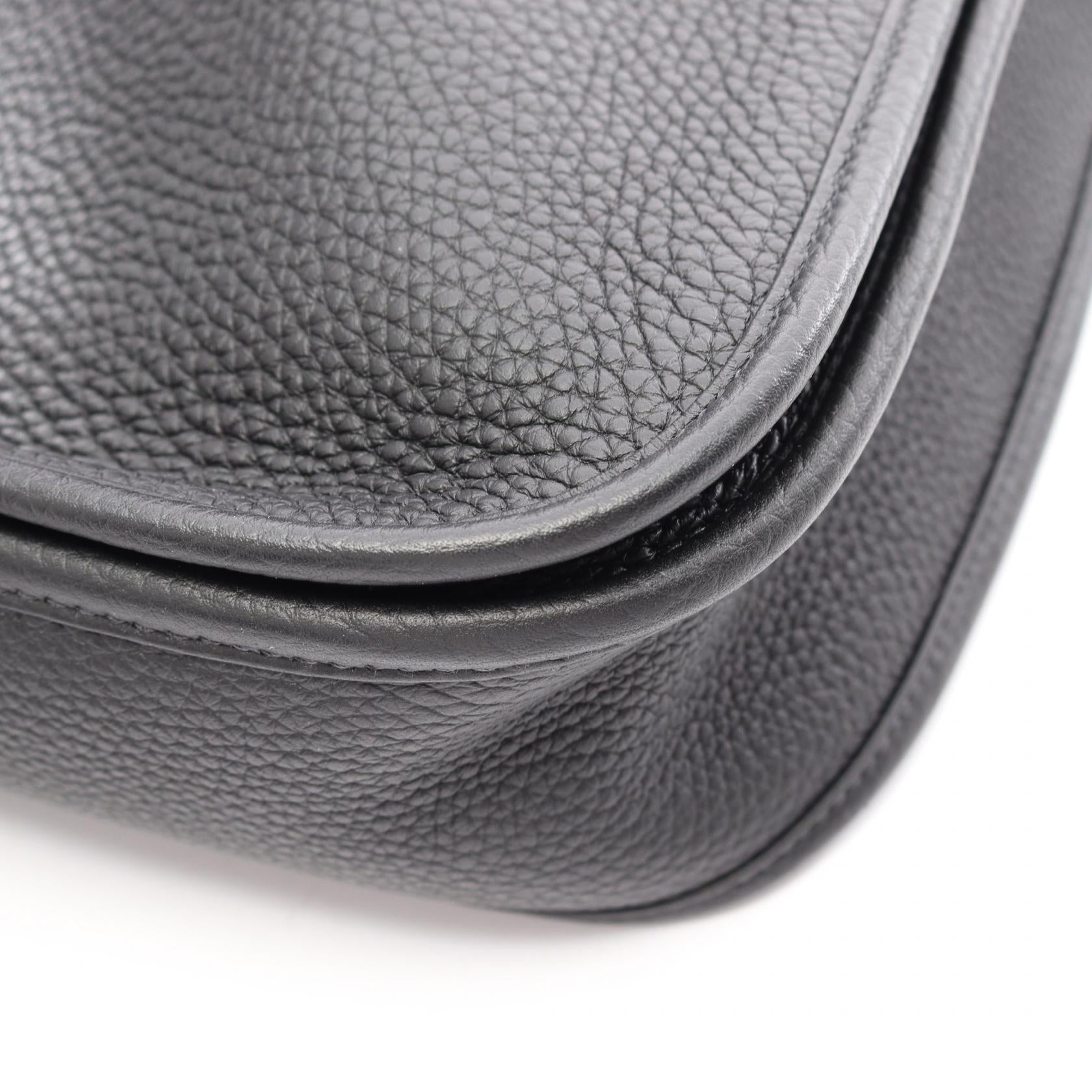 エヴリン 3 トロワ PM ショルダーバッグ トリヨンクレマンス ブラック ゴールド金具 U刻印 エルメス バッグ HERMES