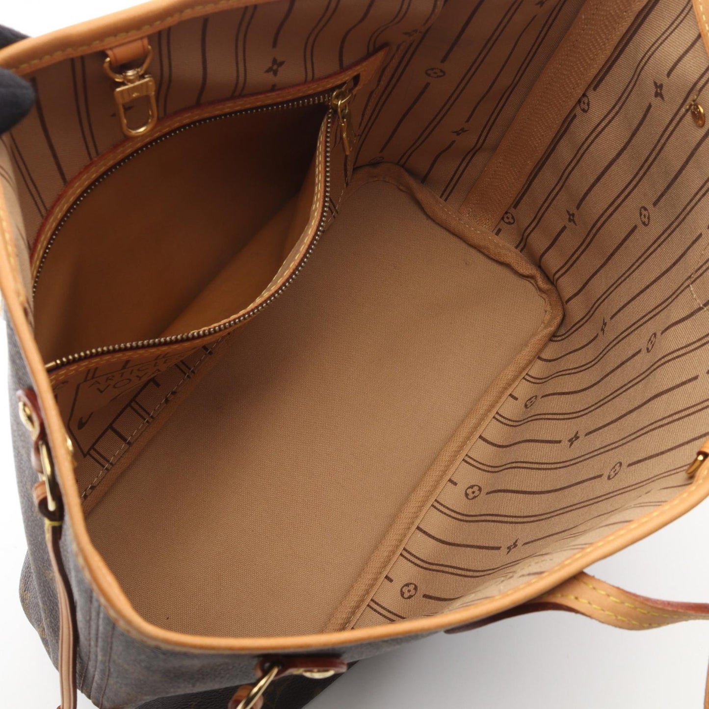ネヴァーフルPM モノグラム ハンドバッグ トートバッグ PVC レザー ブラウン ルイヴィトン バッグ LOUIS VUITTON