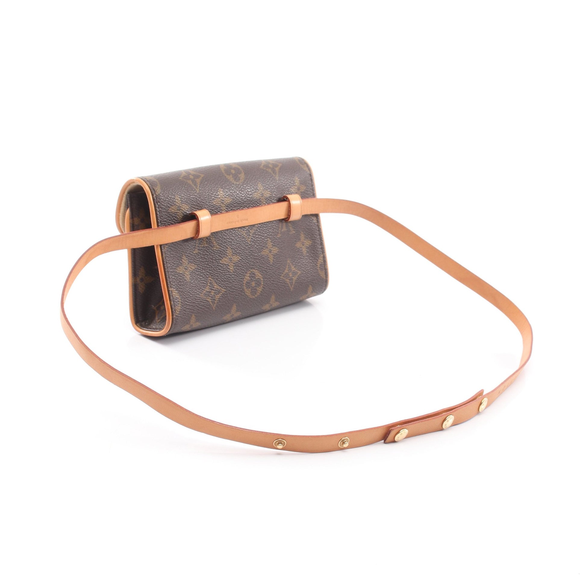 ポシェットフロランティーヌ モノグラム ボディバッグ ウエストバッグ PVC レザー ブラウン ルイヴィトン バッグ LOUIS VUITTON