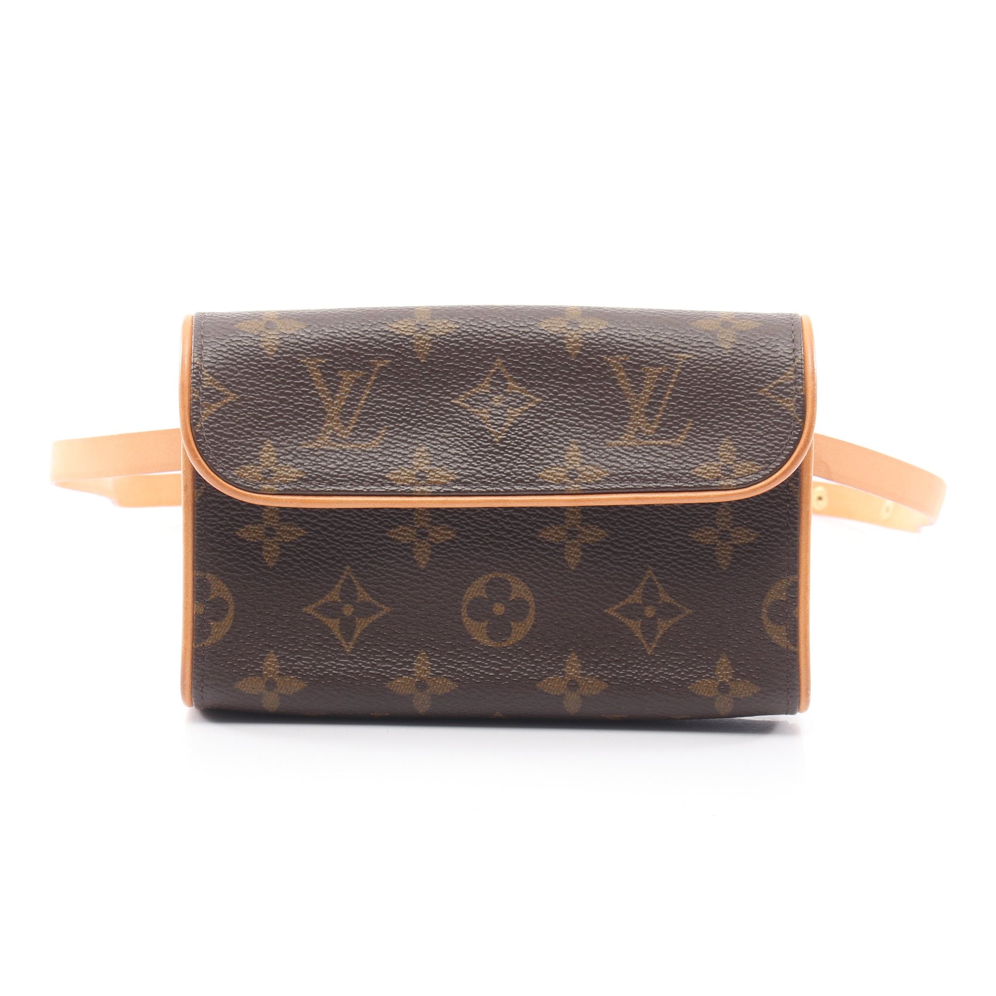 ポシェットフロランティーヌ モノグラム ボディバッグ ウエストバッグ PVC レザー ブラウン ルイヴィトン バッグ LOUIS VUITTON