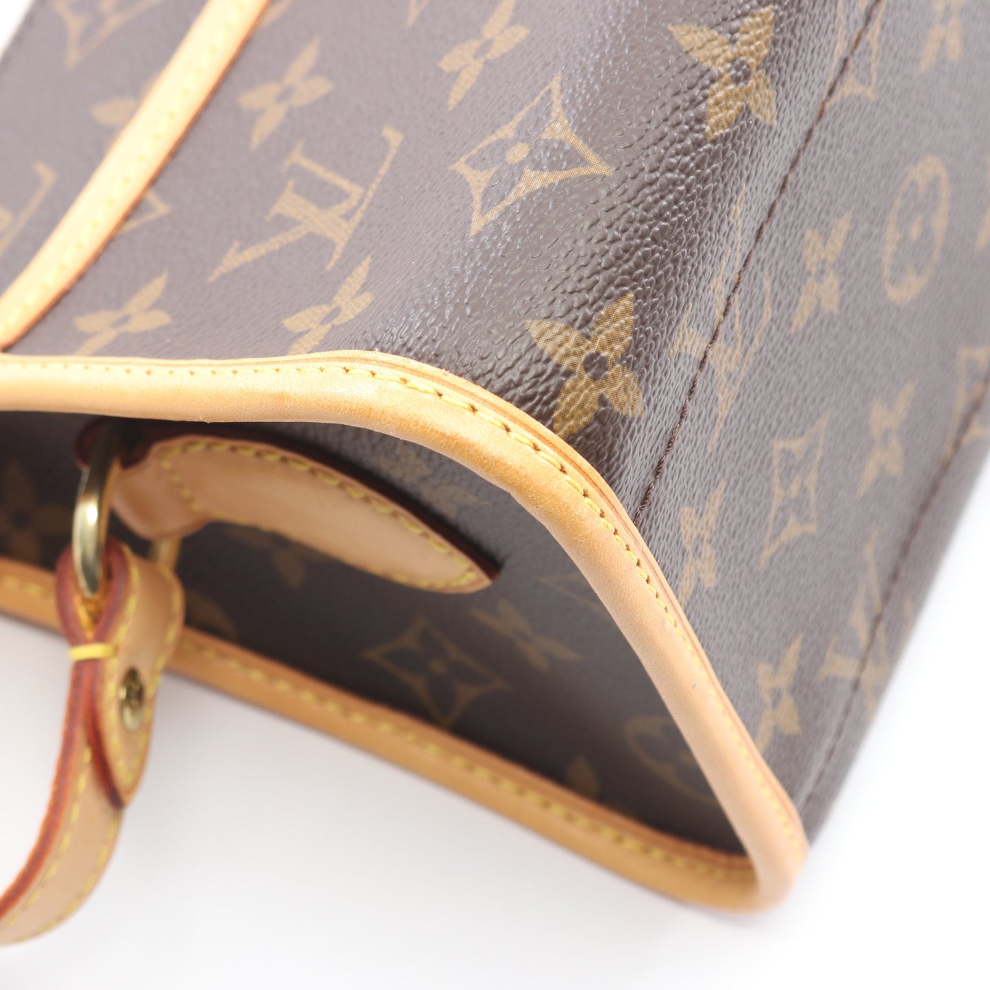 ポパンクール ロン モノグラム ショルダーバッグ PVC レザー ブラウン ルイヴィトン バッグ LOUIS VUITTON