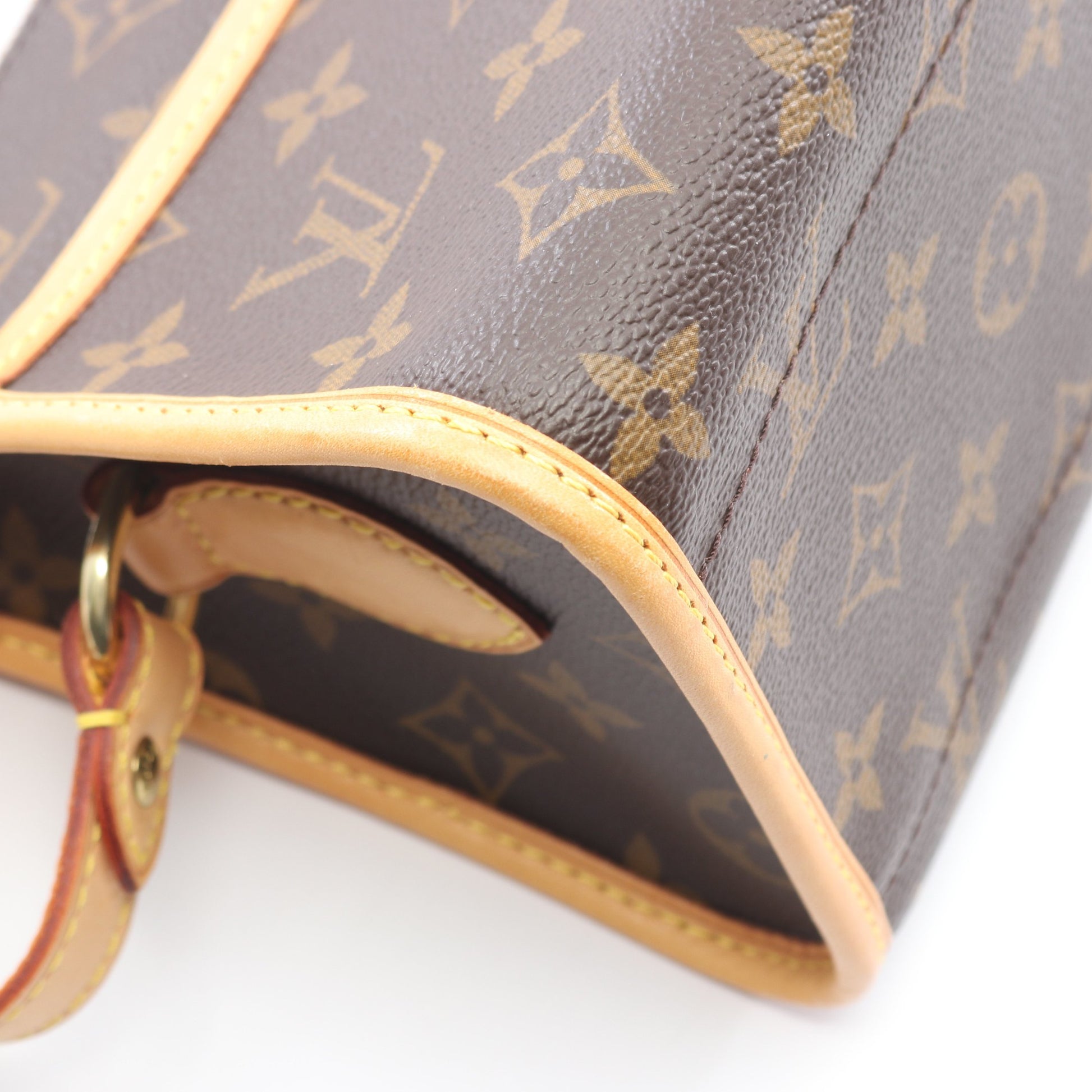 ポパンクール ロン モノグラム ショルダーバッグ PVC レザー ブラウン ルイヴィトン バッグ LOUIS VUITTON