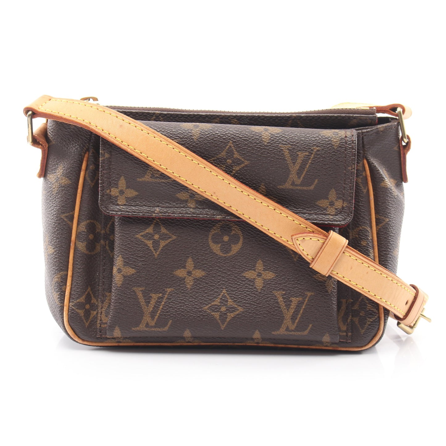 ヴィバシテPM モノグラム ショルダーバッグ PVC レザー ブラウン ルイヴィトン バッグ LOUIS VUITTON