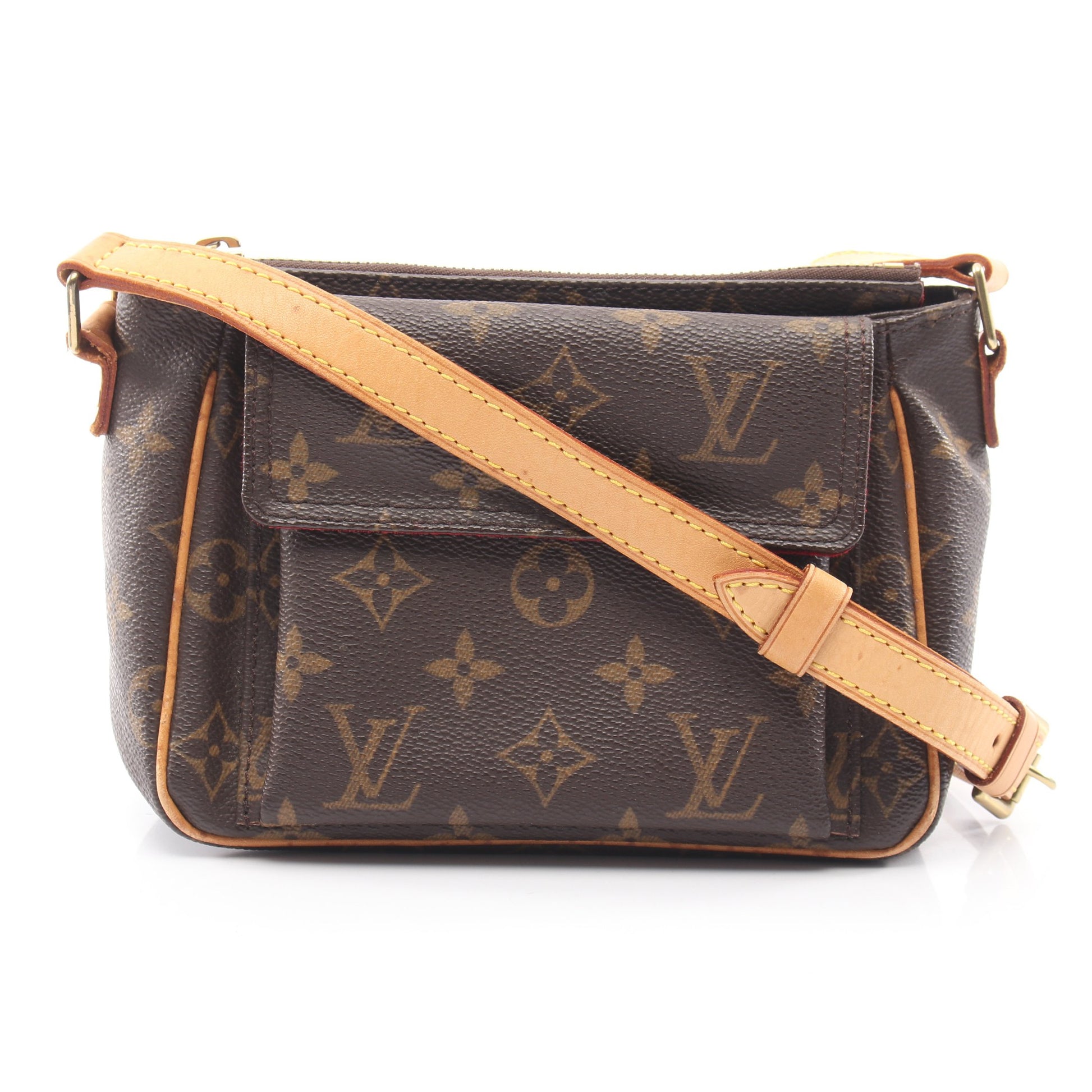 ヴィバシテPM モノグラム ショルダーバッグ PVC レザー ブラウン ルイヴィトン バッグ LOUIS VUITTON