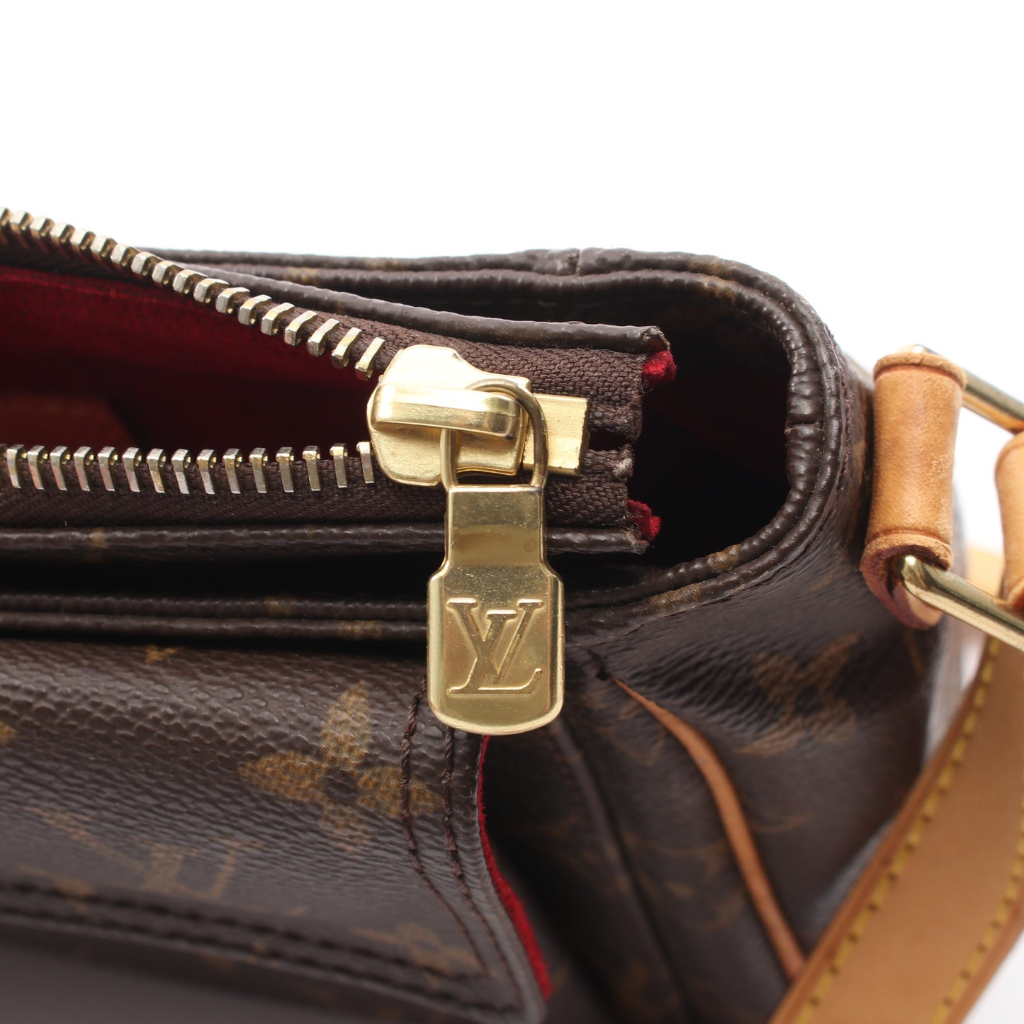 ヴィバシテPM モノグラム ショルダーバッグ PVC レザー ブラウン ルイヴィトン バッグ LOUIS VUITTON