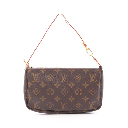 ポシェットアクセソワール モノグラム ハンドバッグ PVC レザー ブラウン ルイヴィトン バッグ LOUIS VUITTON
