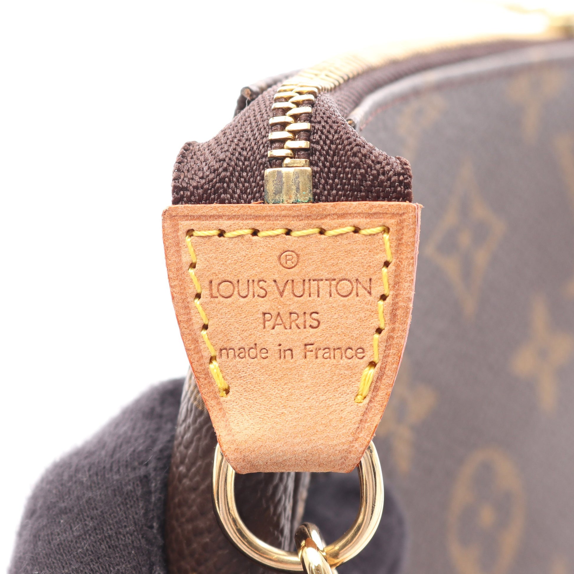 ポシェットアクセソワール モノグラム ハンドバッグ PVC レザー ブラウン ルイヴィトン バッグ LOUIS VUITTON