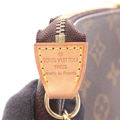 ポシェットアクセソワール モノグラム ハンドバッグ PVC レザー ブラウン ルイヴィトン バッグ LOUIS VUITTON