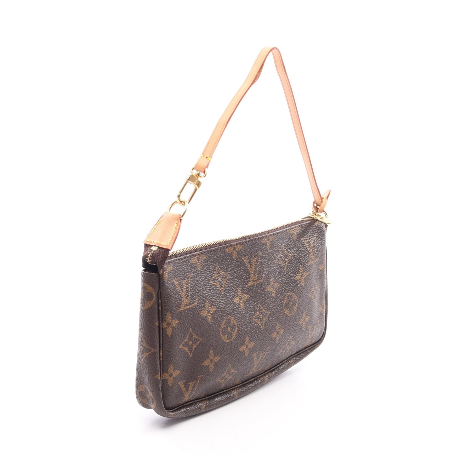 ポシェットアクセソワール モノグラム ハンドバッグ PVC レザー ブラウン ルイヴィトン バッグ LOUIS VUITTON