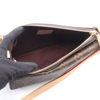ヴィヴァシテ モノグラム ワンショルダーバッグ PVC レザー ブラウン ルイヴィトン バッグ LOUIS VUITTON