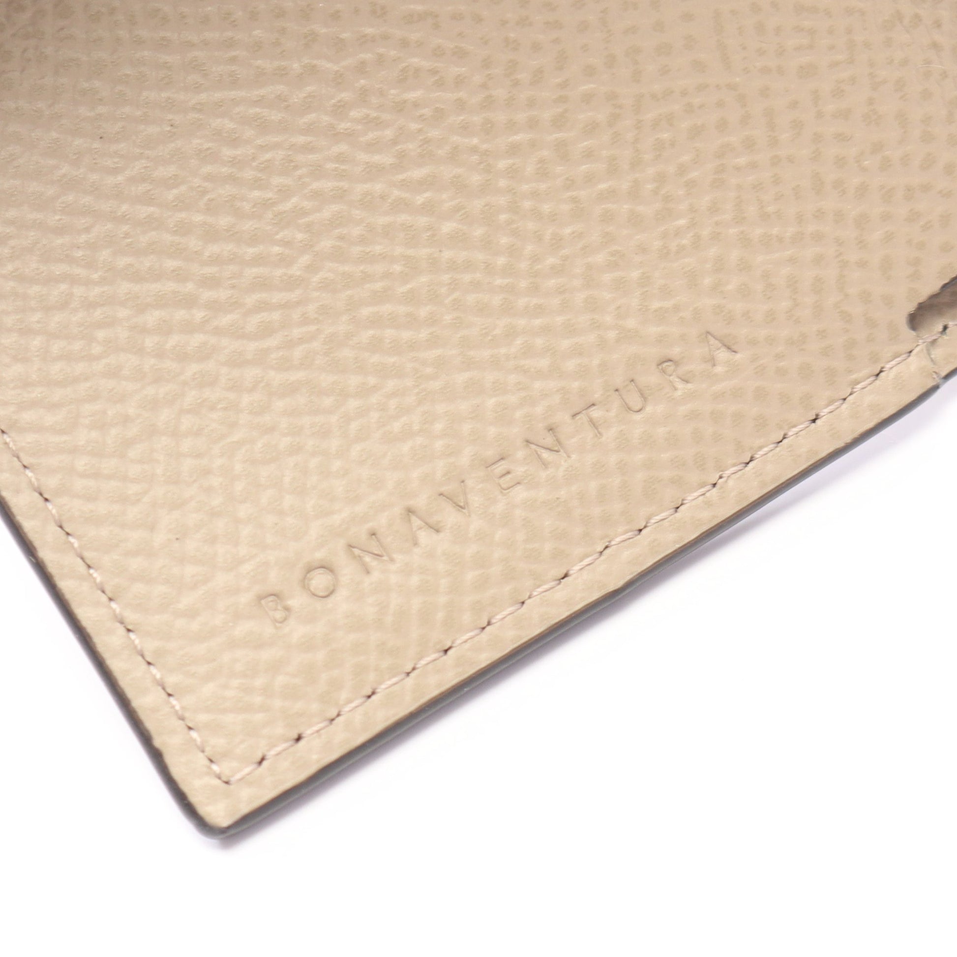 三つ折り財布 レザー ベージュ ボナベンチュラ 財布・小物 BONAVENTURA