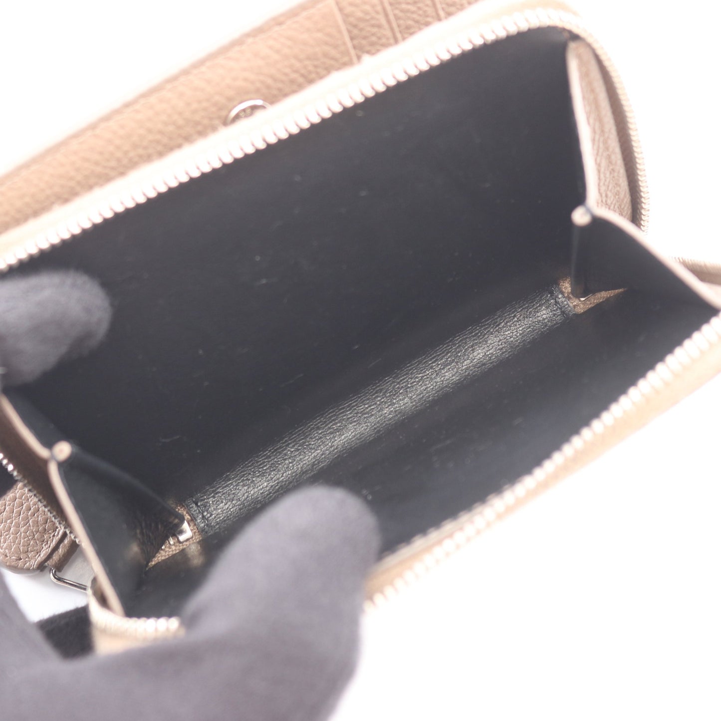 リヴゴーシュ 二つ折り財布 レザー グレーブラウン サンローランパリ