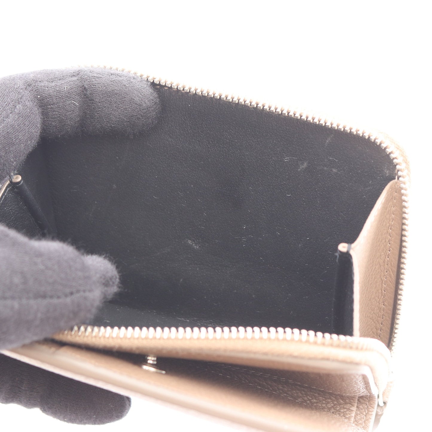 リヴゴーシュ 二つ折り財布 レザー グレーブラウン サンローランパリ